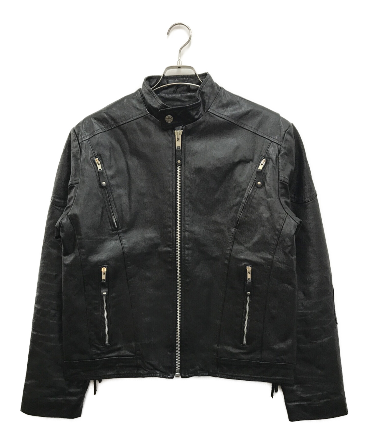 wilsons leather (ウィルソンズレザー) シングルライダースジャケット ブラック サイズ:S