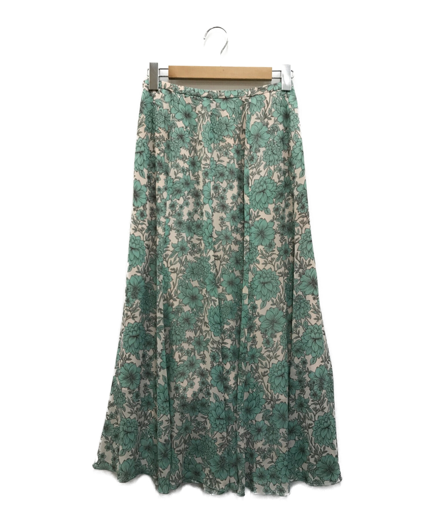 中古・古着通販】ANAYI (アナイ) ボタニカルシフォンプリント フレア  