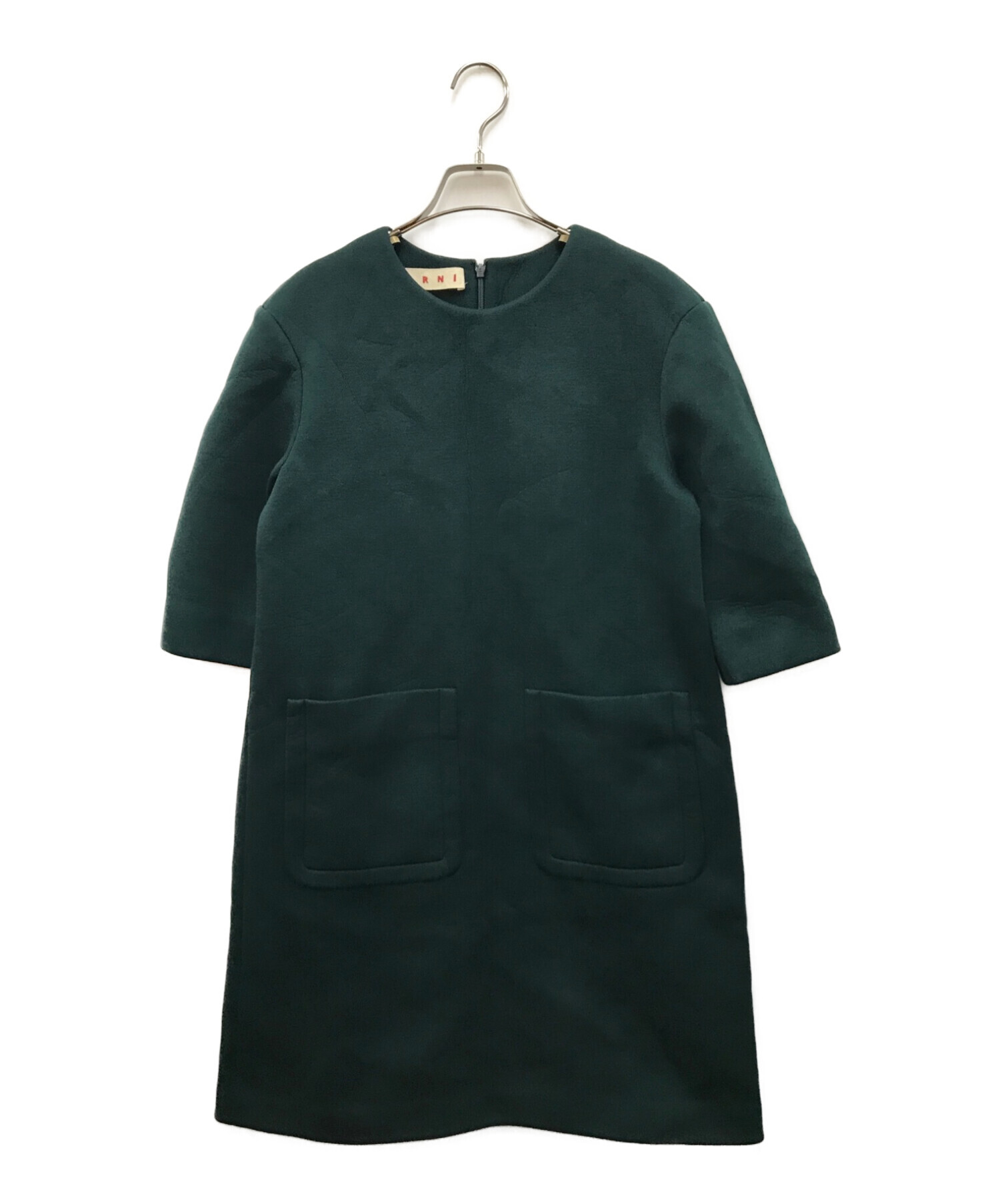 中古・古着通販】MARNI (マルニ) ボンディングワンピース グリーン 