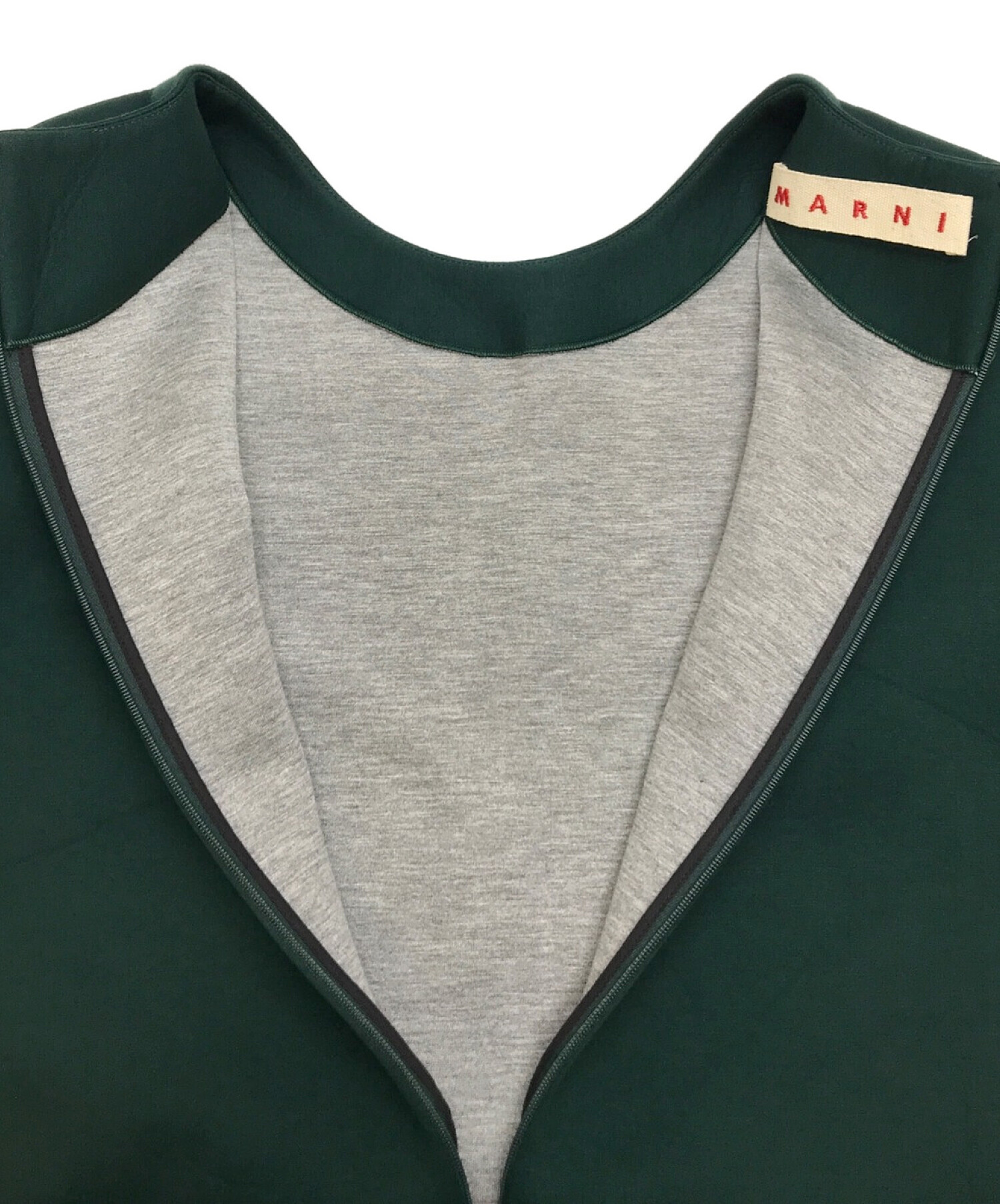 中古・古着通販】MARNI (マルニ) ボンディングワンピース グリーン 