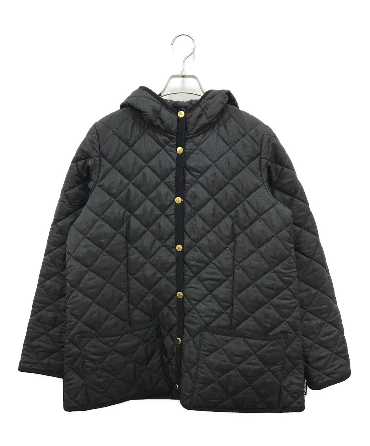 Traditional Weatherwear (トラディショナルウェザーウェア) アークリー フードショートキルトジャケット ブラック サイズ:38