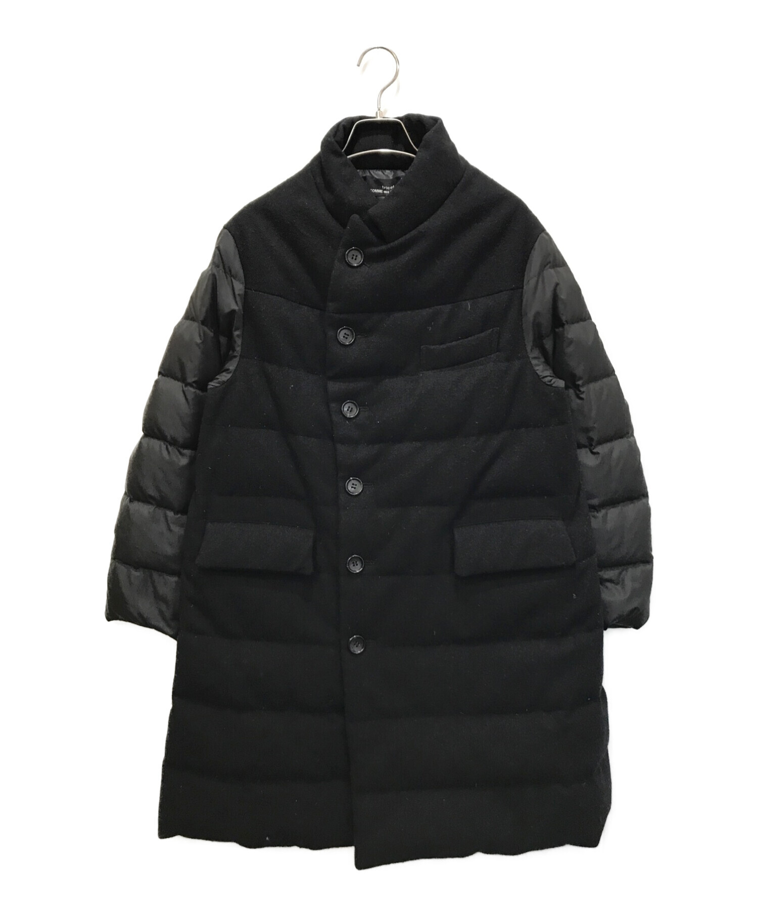 極美品★COMME des GARCONS★メルトン切替ダウンコート★L★黒 tricot COMME des GARCONS メルトン切替ダウンコート 黒 【公式通販】