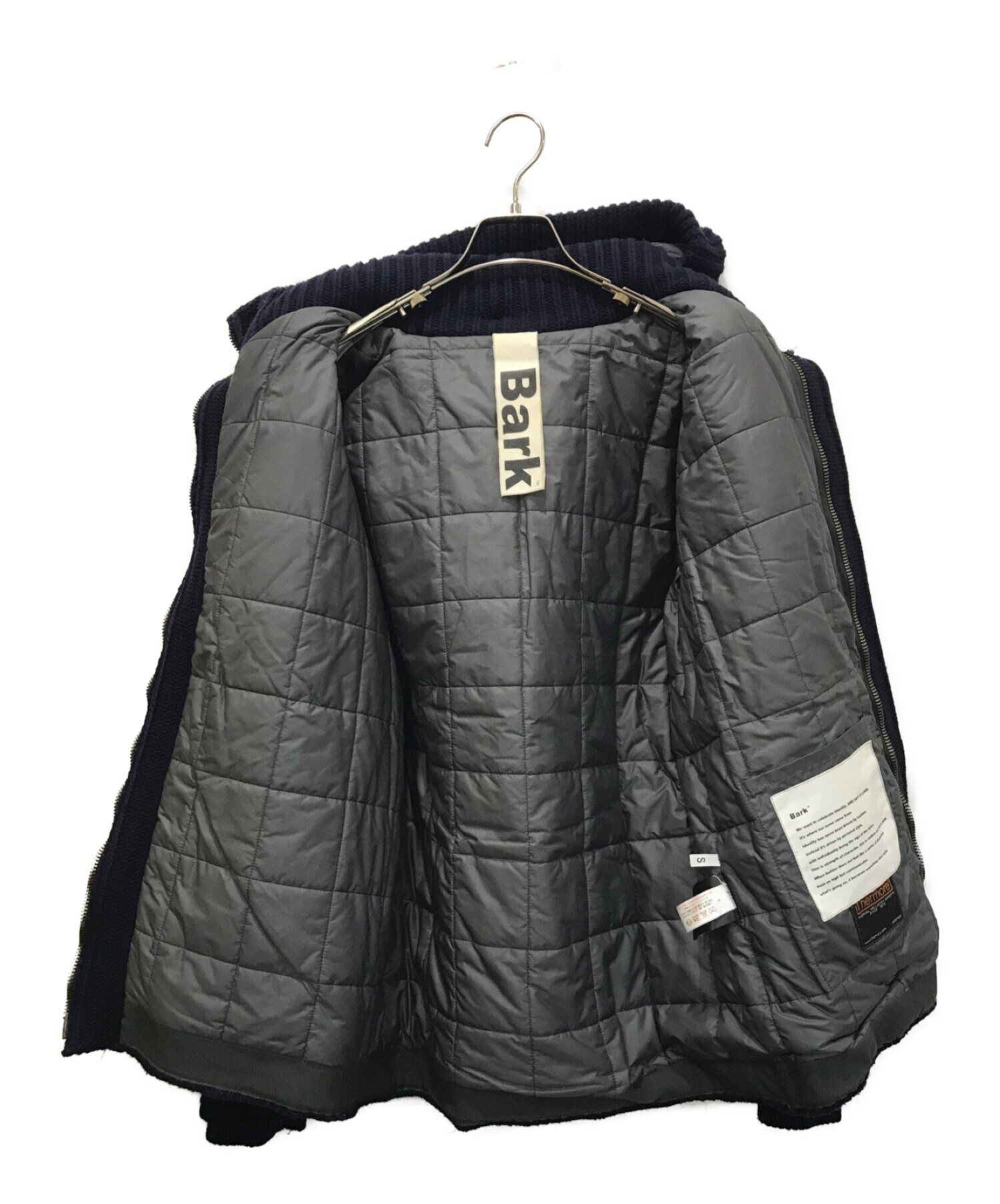 Bark バーク ニットダッフルコート Sサイズ グレー MADE IN ITALY製 