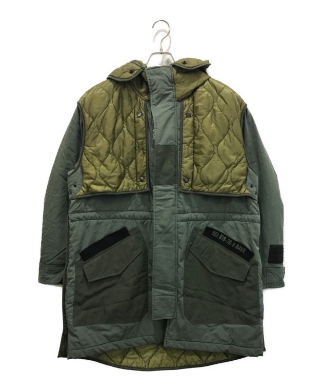 DIESEL ディーゼル 中綿 キルティング オーバーサイズ モッズコート DIESEL ディーゼル 中綿キルティング オーバーサイズ モッズコート