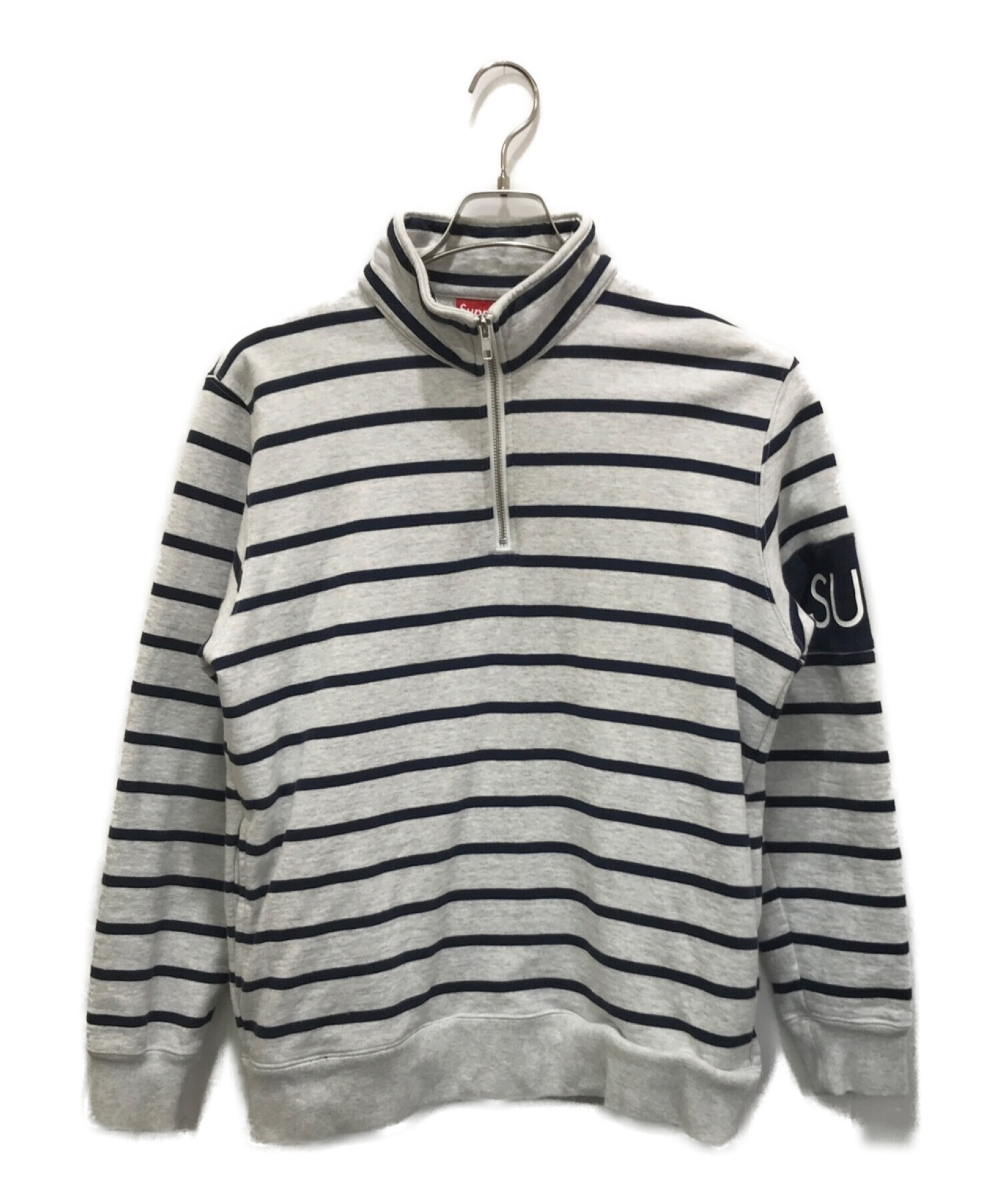 Supreme 2016AW Striped Half Zip Sweat シュプリーム ストライプ ハーフジップ スウェット size:L Supreme 2016AW Striped Half Zip Sweat シュプリーム