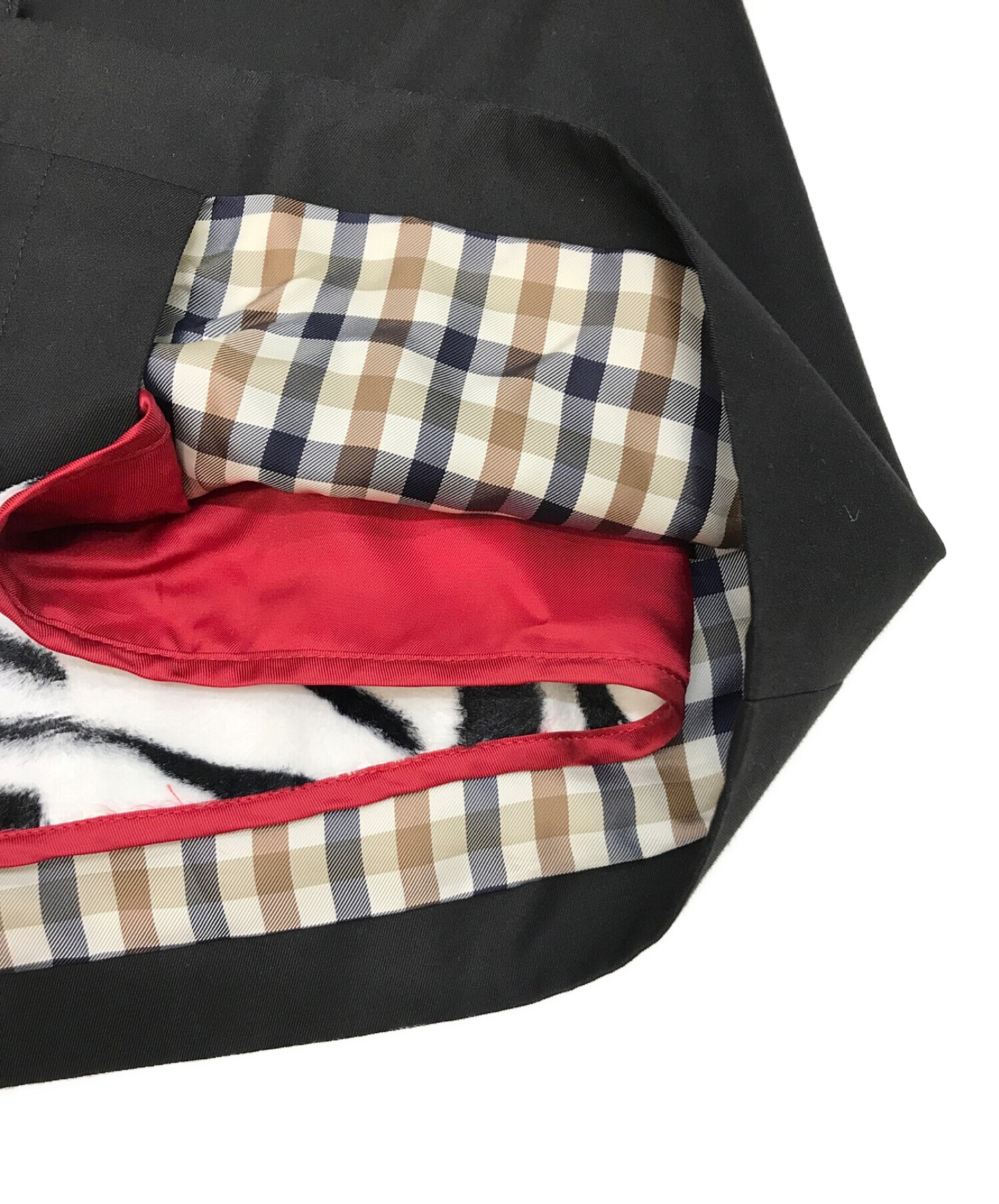 中古・古着通販】Aquascutum (アクアスキュータム) ゼブラ柄ライナー付 