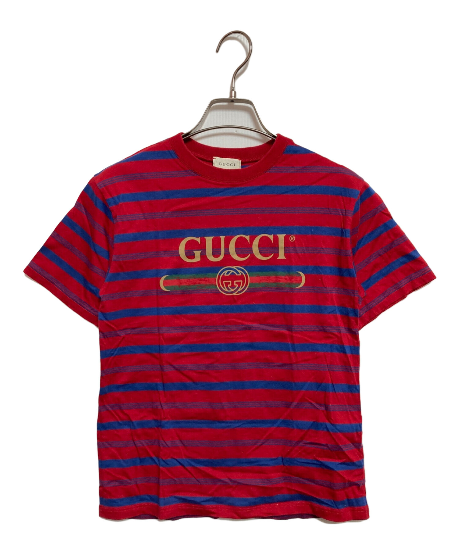 中古・古着通販】GUCCI (グッチ) プリントTシャツ レッド サイズ:10  