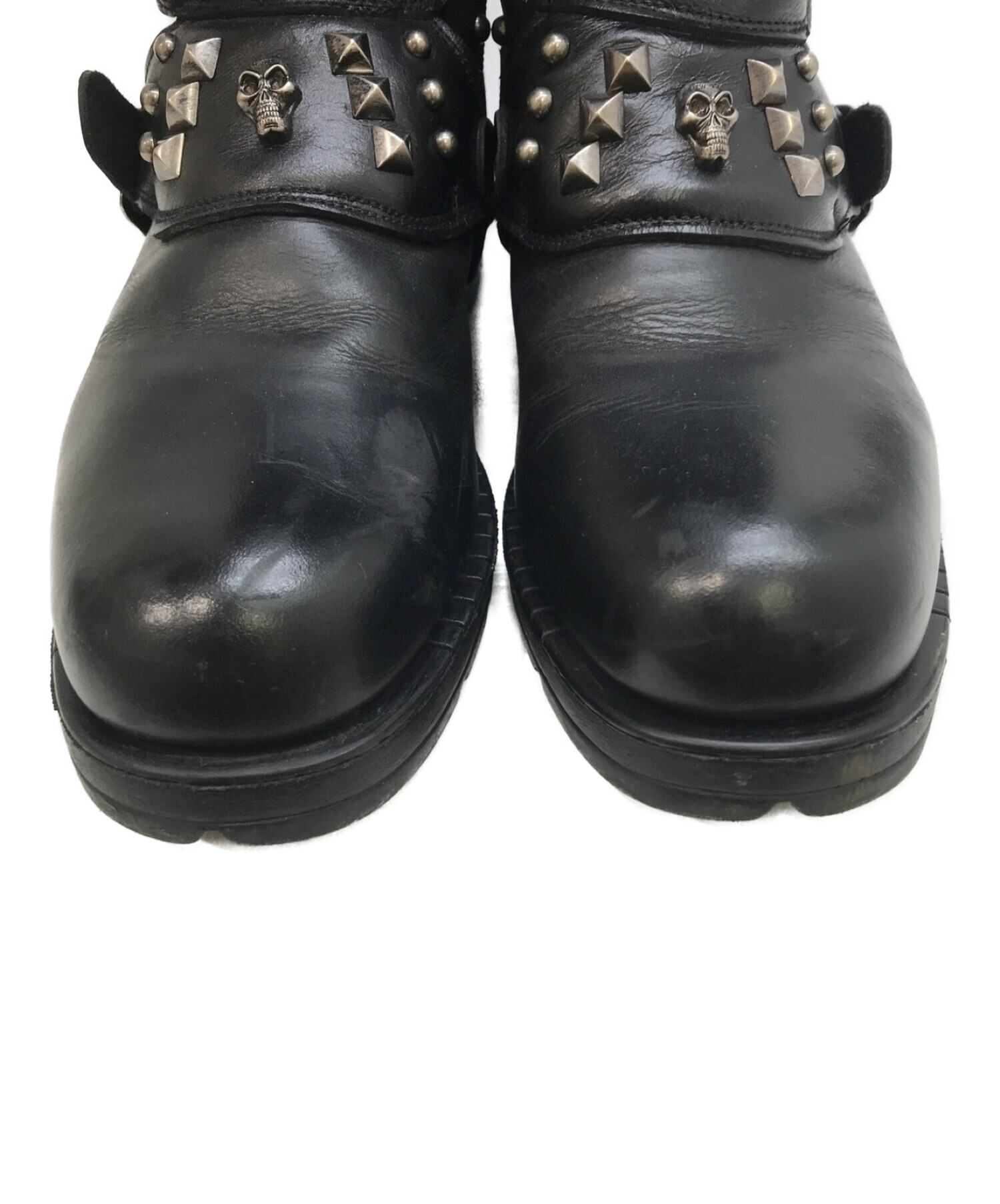 中古・古着通販】NEW ROCK (ニューロック) スタッズレザーブーツ 