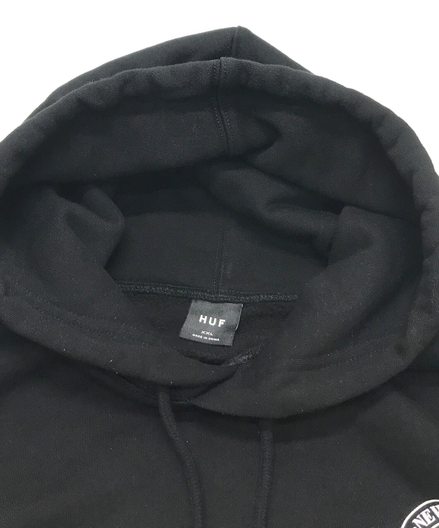 中古・古着通販】HUF (ハフ) サークルロゴパーカー ブラック サイズ 