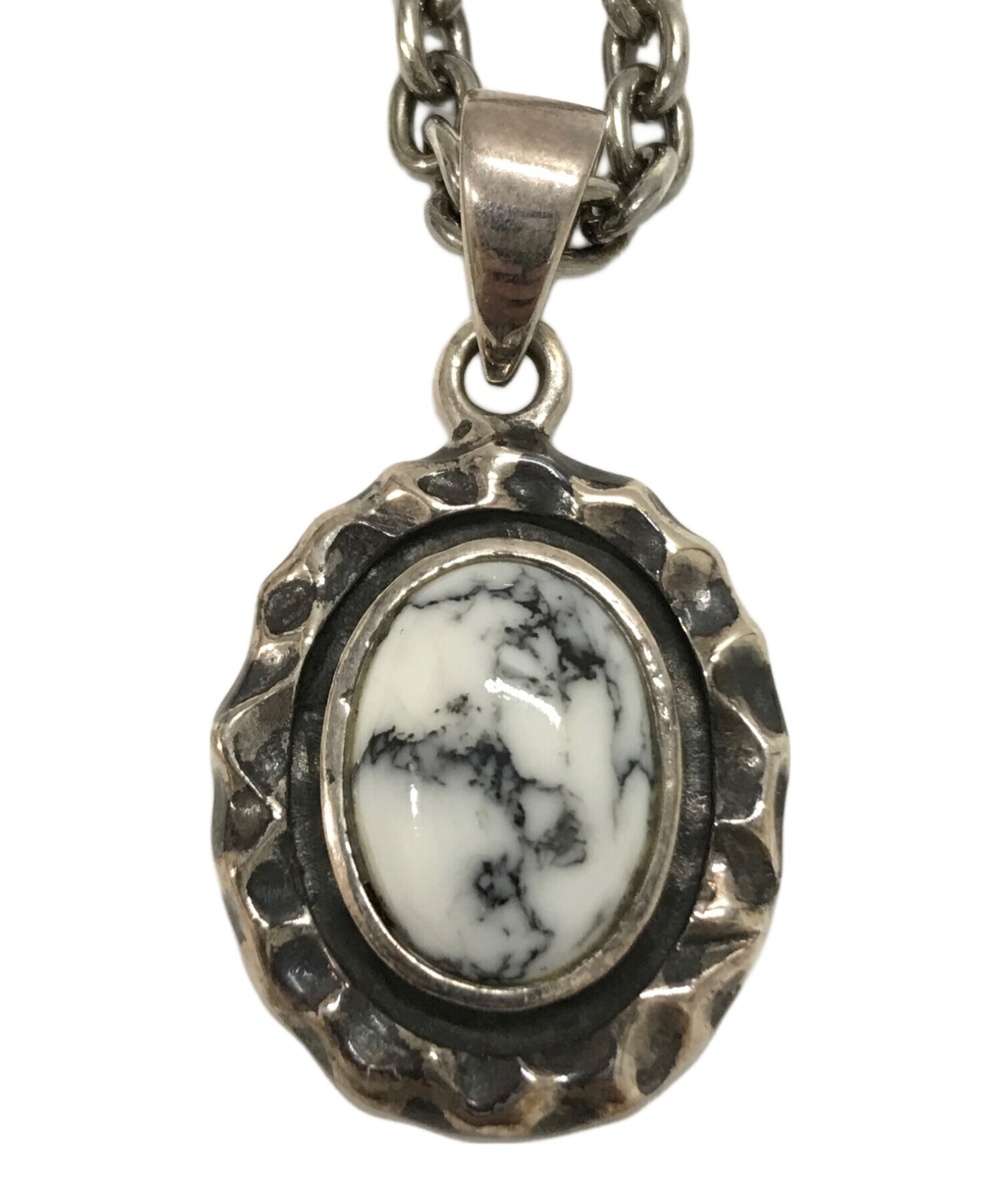 中古・古着通販】USED (ユーズド) ストーンネックレス シルバー