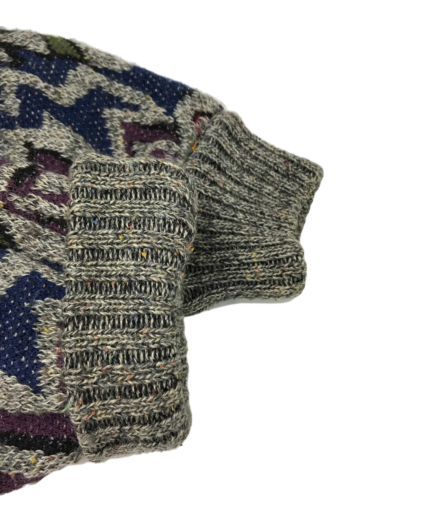 MISSONI ミッソーニ ニット ジャケット ブルゾン MISSONI ミッソーニブルゾンジャケットニットウールグレーL