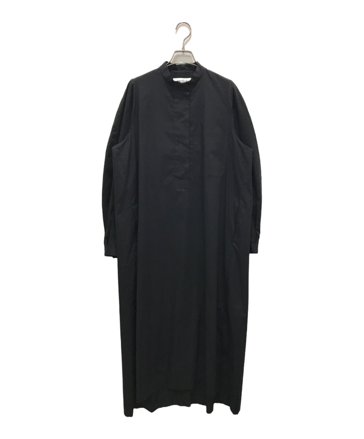 中古・古着通販】ENFOLD (エンフォルド) シャツワンピース ブラック 