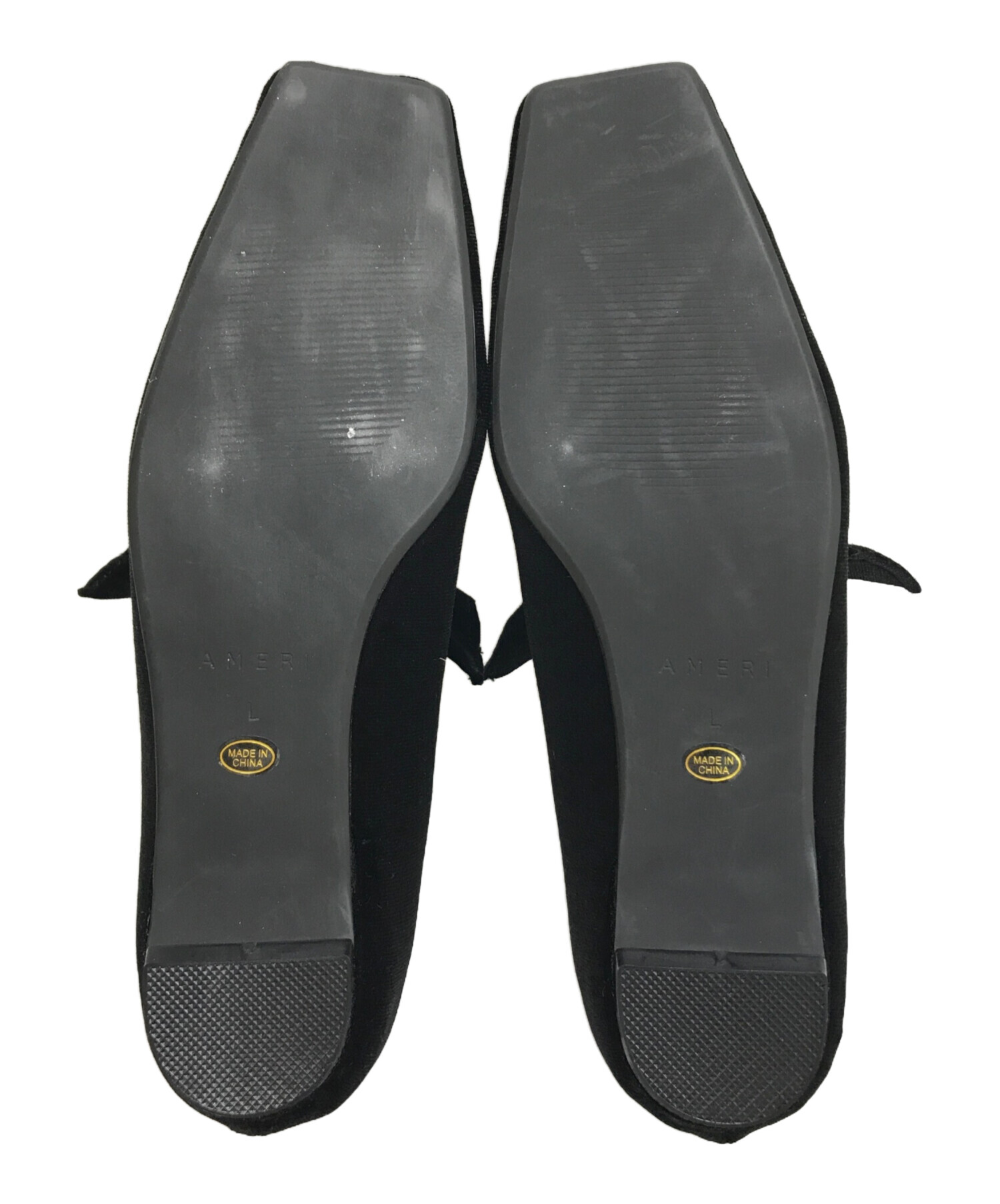 中古・古着通販】Ameri (アメリ) RIBBON SET BALLET SHOES ブラック 