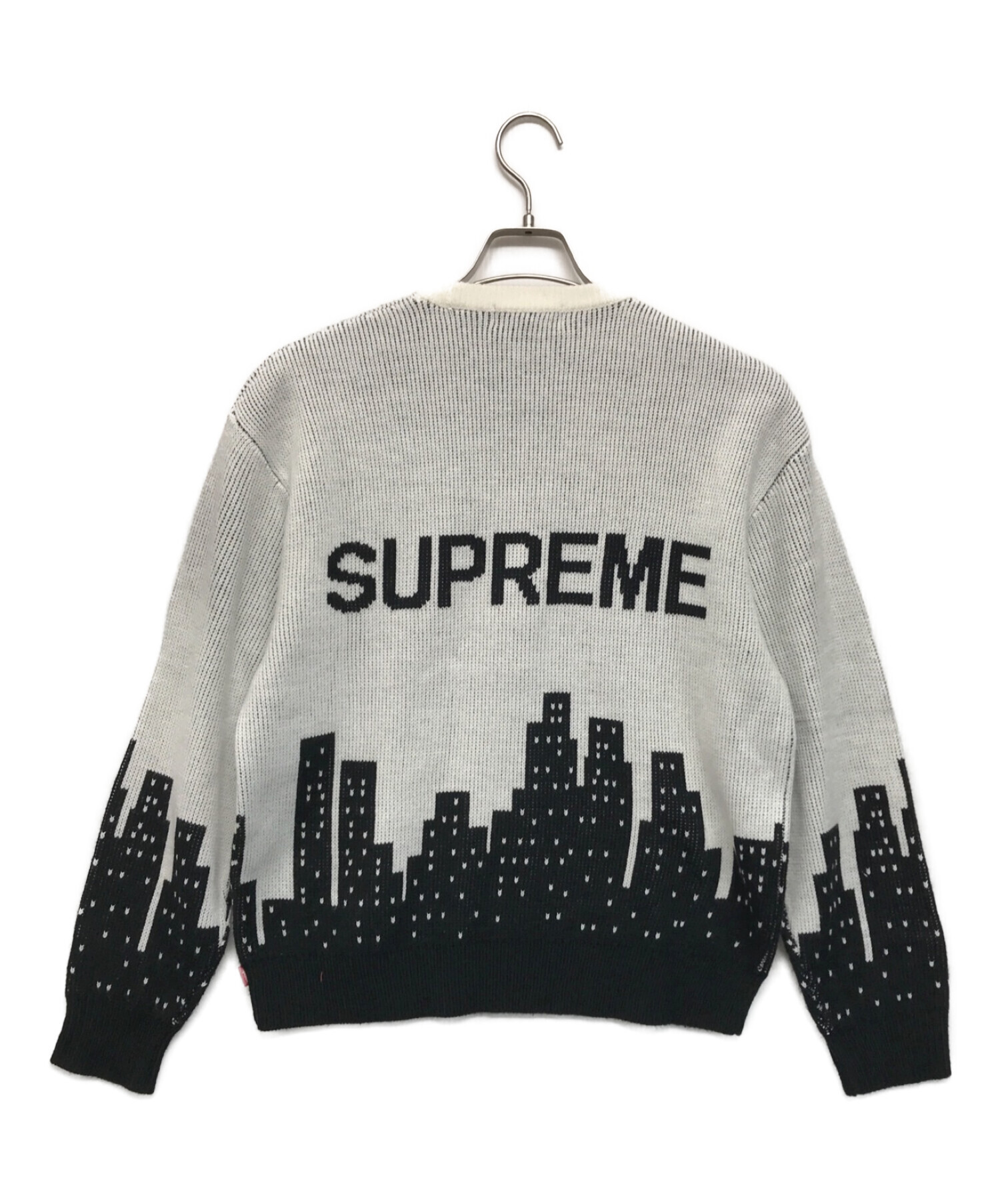 Supreme (シュプリーム) New York Sweater ホワイト×ブラック サイズ:S
