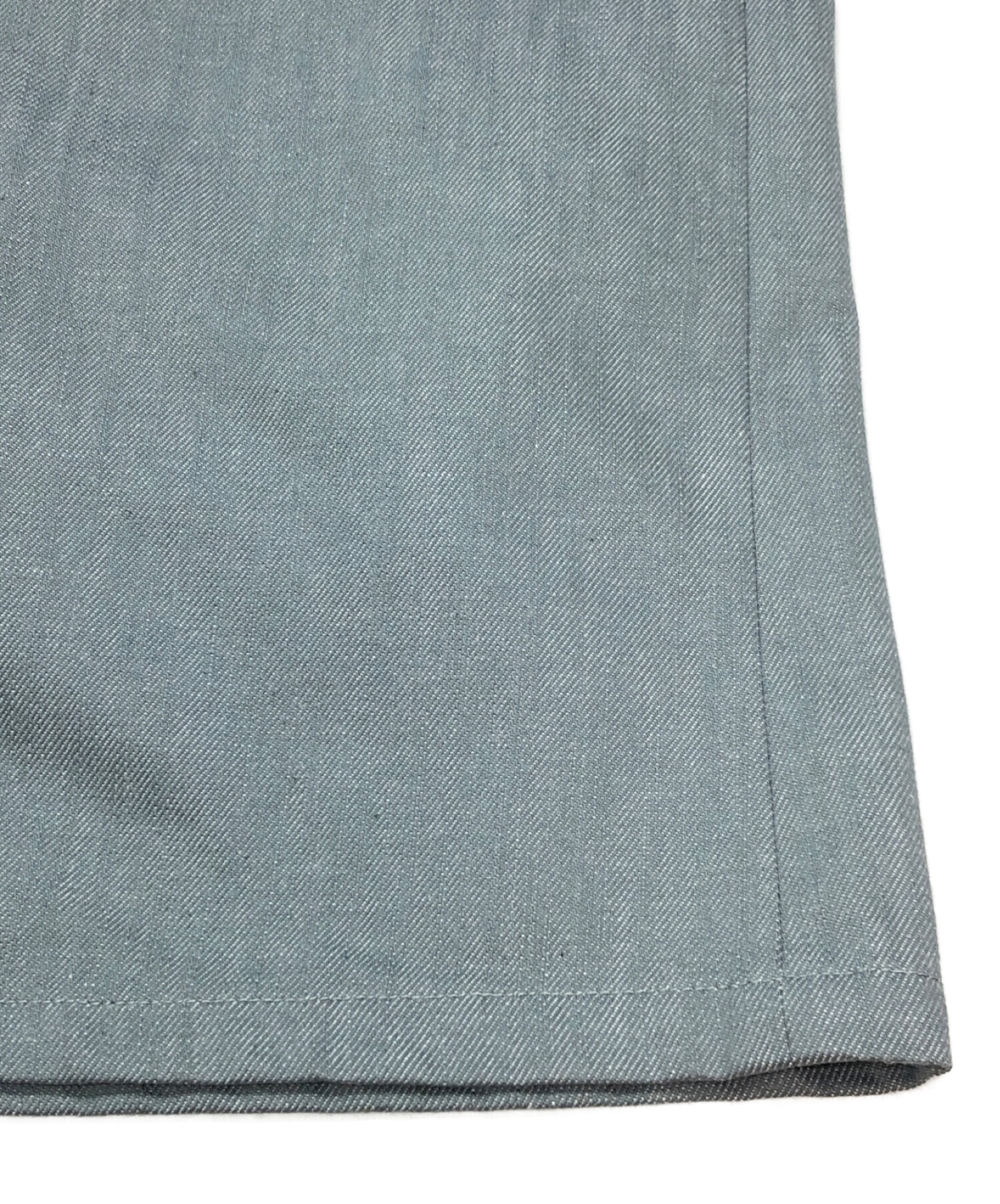 BLUE LABEL CRESTBRIDGE (ブルーレーベルクレストブリッジ) ハーブカラーシャンブレーツイルIラインスカート ブルー  サイズ:SIZE 38 未使用品