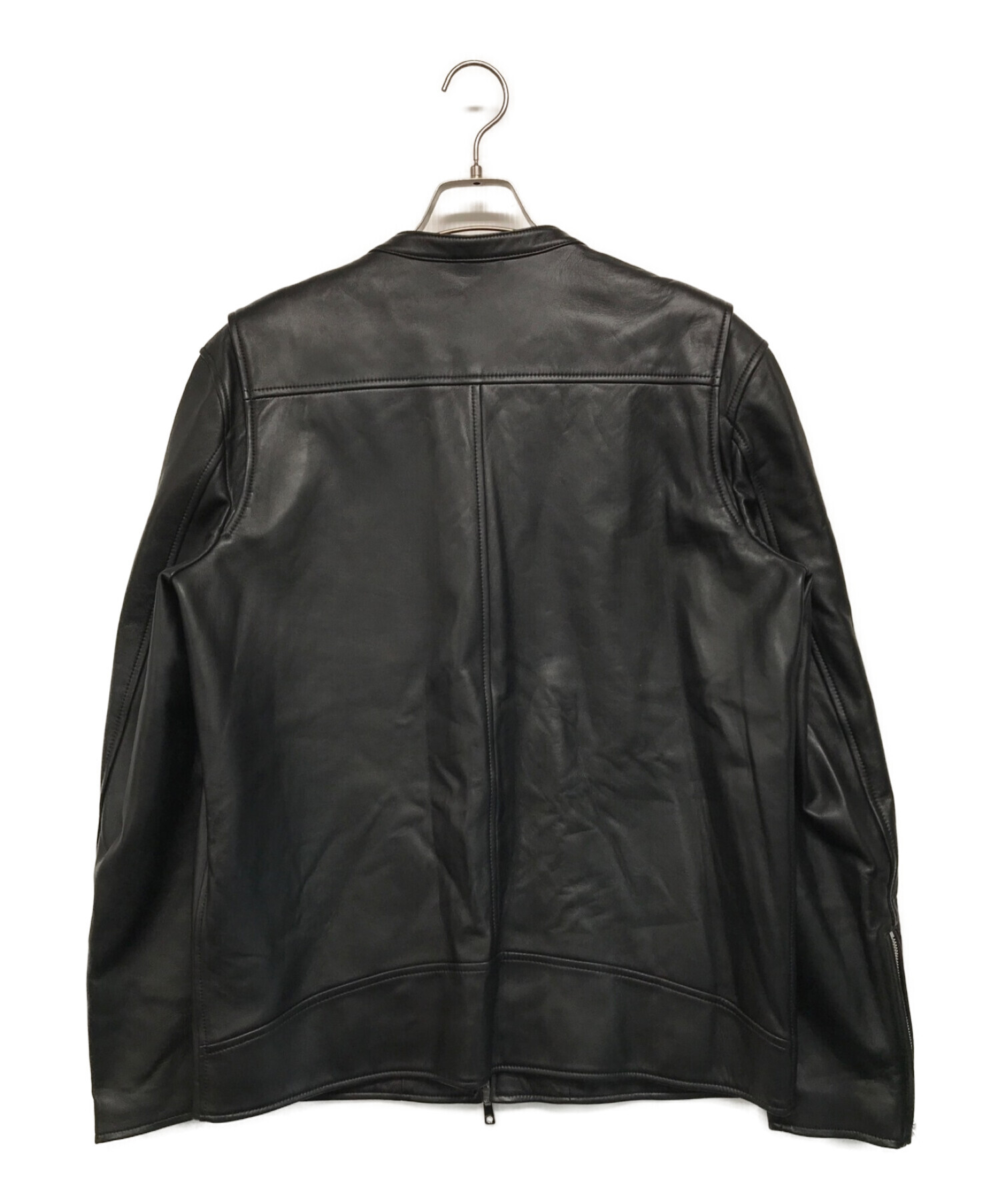 UNITED TOKYO (ユナイテッドトーキョー) ラムレザーシングルライダースジャケット ブラック サイズ:4 未使用品