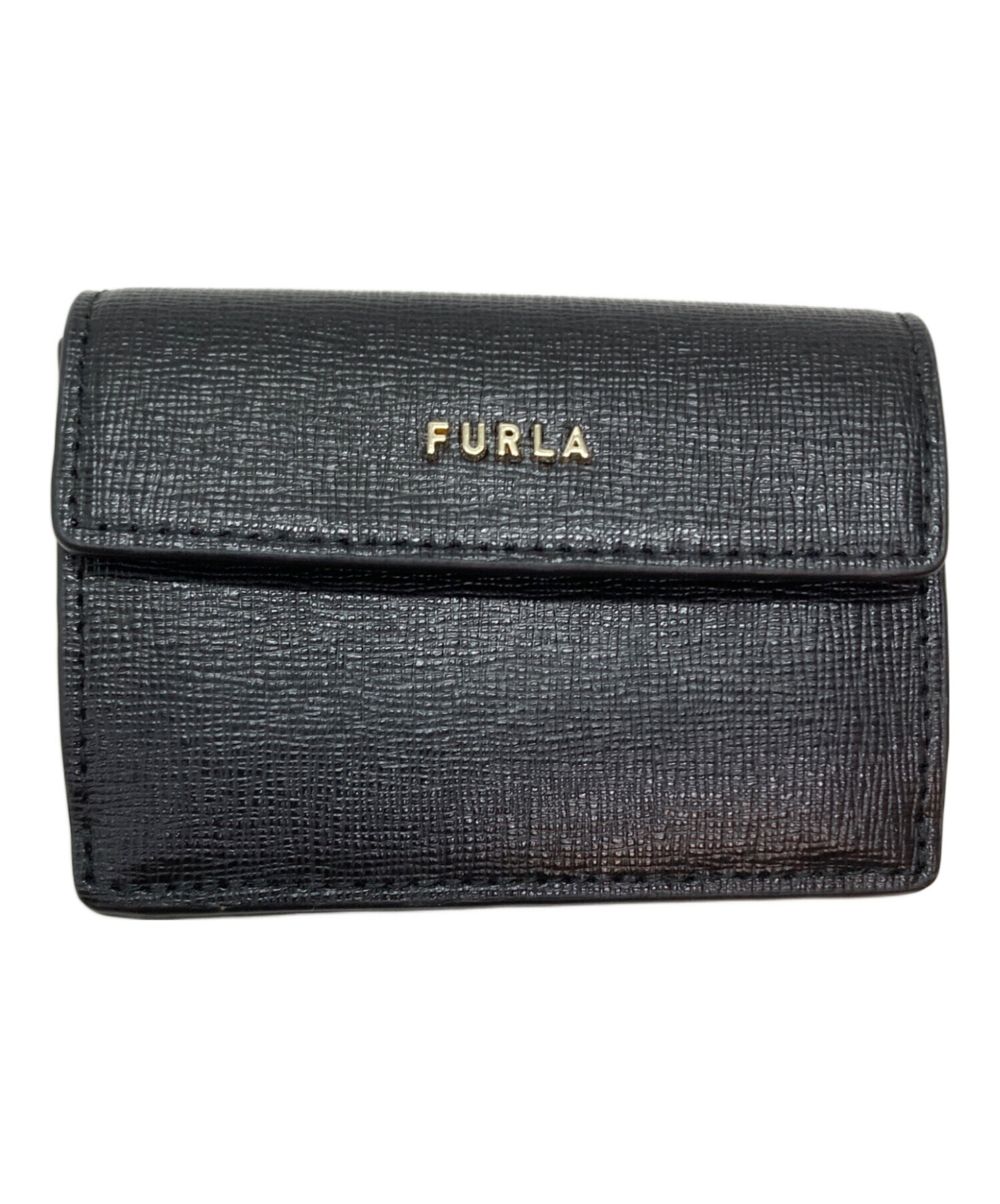 中古・古着通販】FURLA (フルラ) 3つ折り財布 ブラック 未使用品 