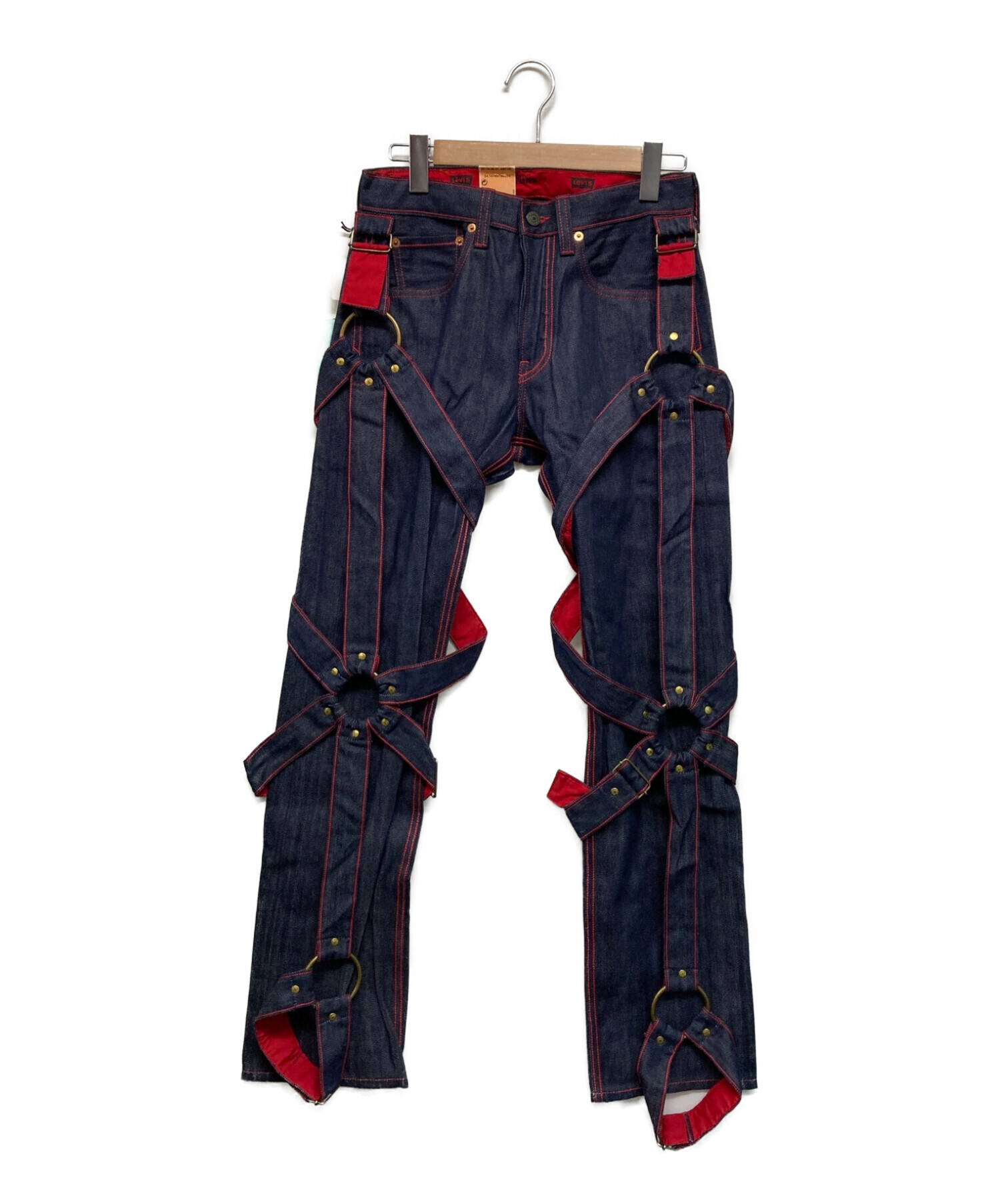 Jean Paul GAULTIER (ジャンポールゴルチェ) LEVI'S (リーバイス) 501 Bondage/Banded Jeans  ボンテージデニムパンツ インディゴ サイズ:SIZE 68.5cm(W27) 未使用品
