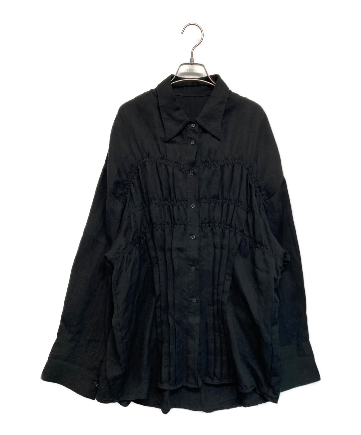 中古・古着通販】Knuth Marf (クヌースマーフ) shirring shir ブラック 