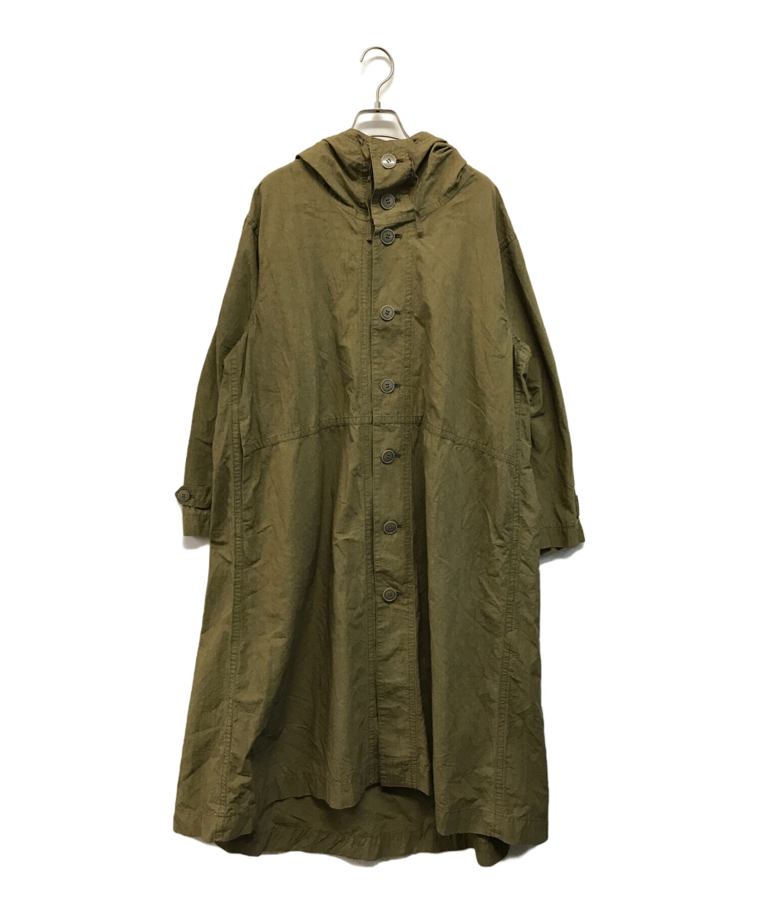 中古・古着通販】pas de calais (パドカレ) リネン混フーデッドコート 