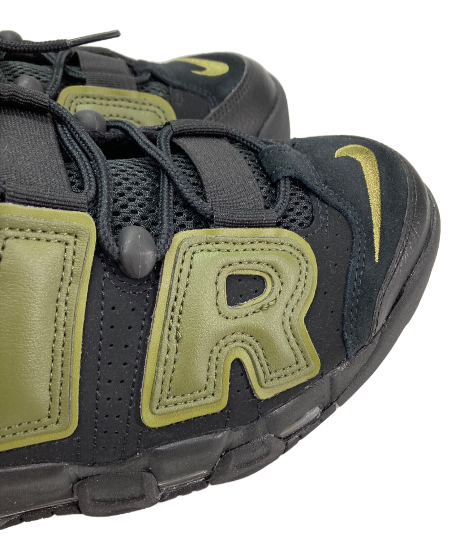 中古・古着通販】NIKE (ナイキ) AIR MORE UPTEMPO ブラック×カーキ 