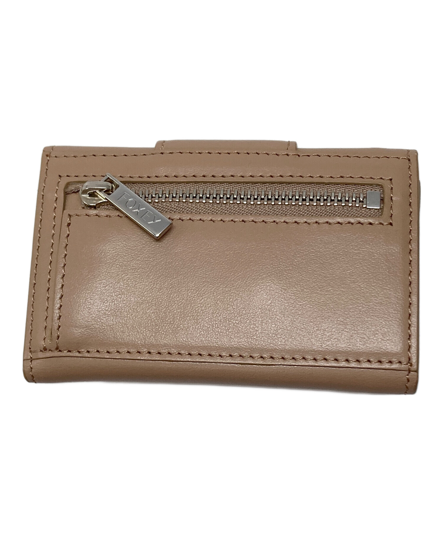 中古・古着通販】FOXEY (フォクシー) コンパクトウォレット ベージュ 