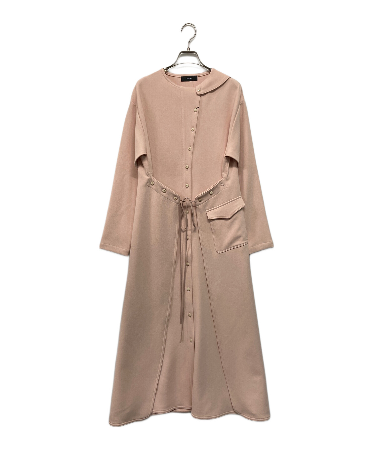 中古・古着通販】RELDI (レルディ) wrapped woven dress ピンク サイズ 