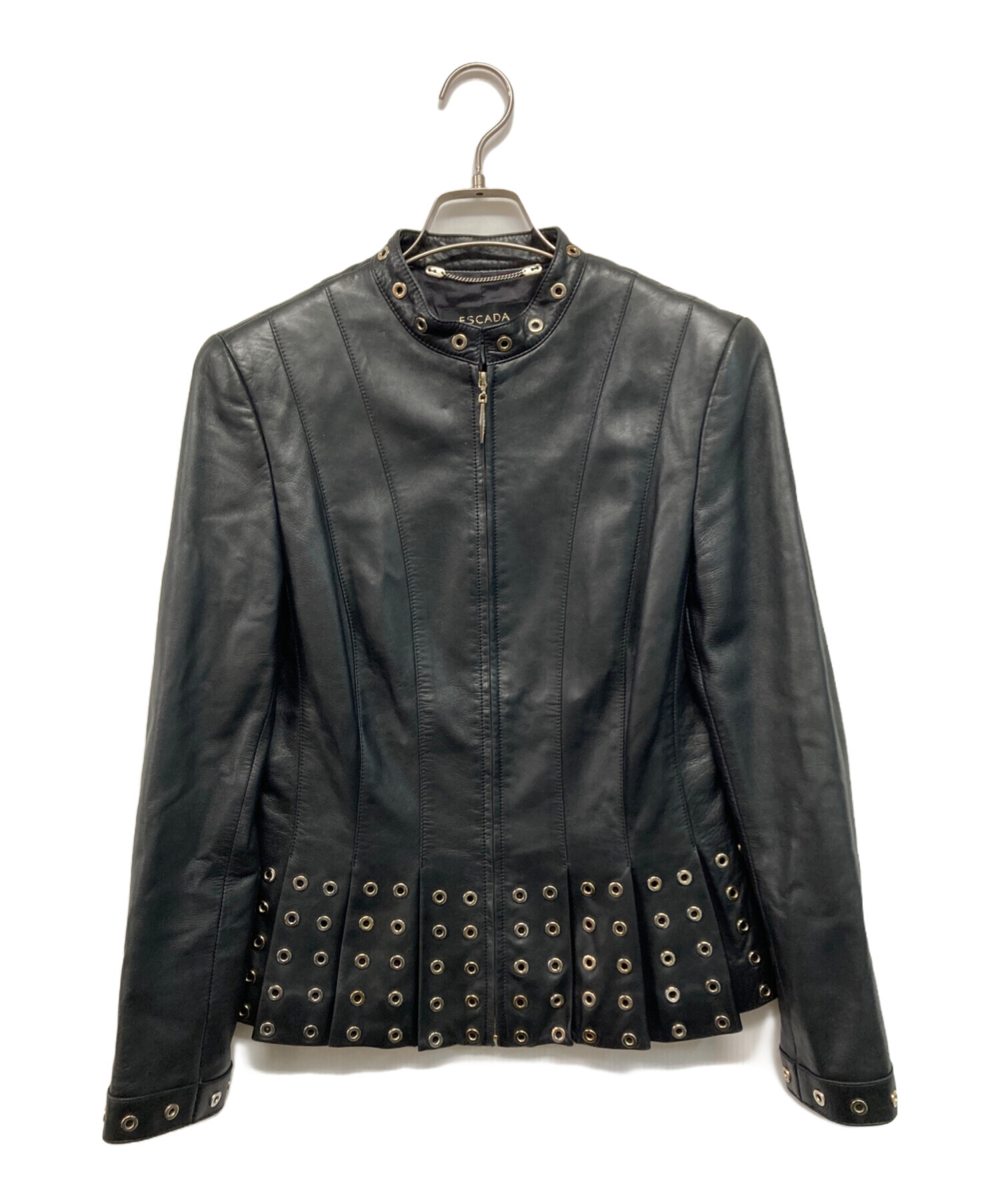 中古・古着通販】ESCADA (エスカーダ) プリーツシングルライダース 