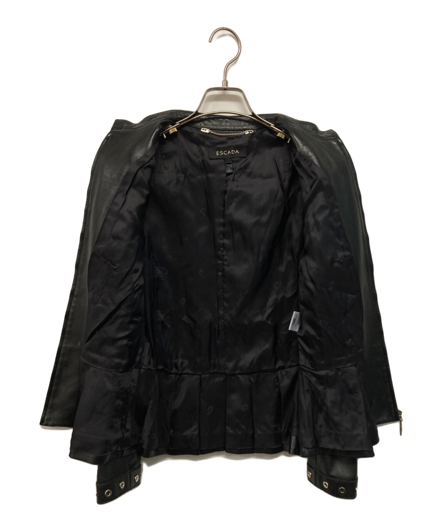 中古・古着通販】ESCADA (エスカーダ) プリーツシングルライダース 
