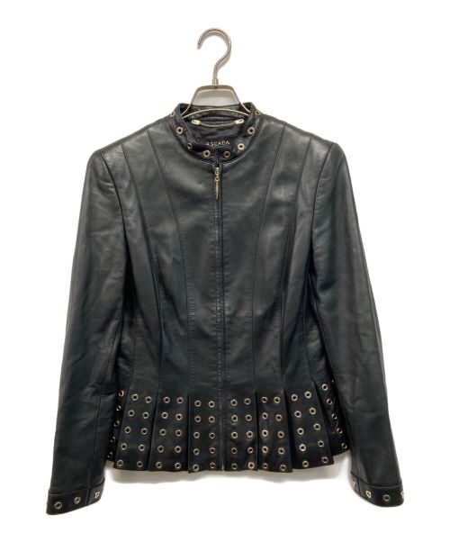 エスカーダレザージャケット 32サイズイントレチャート 黒