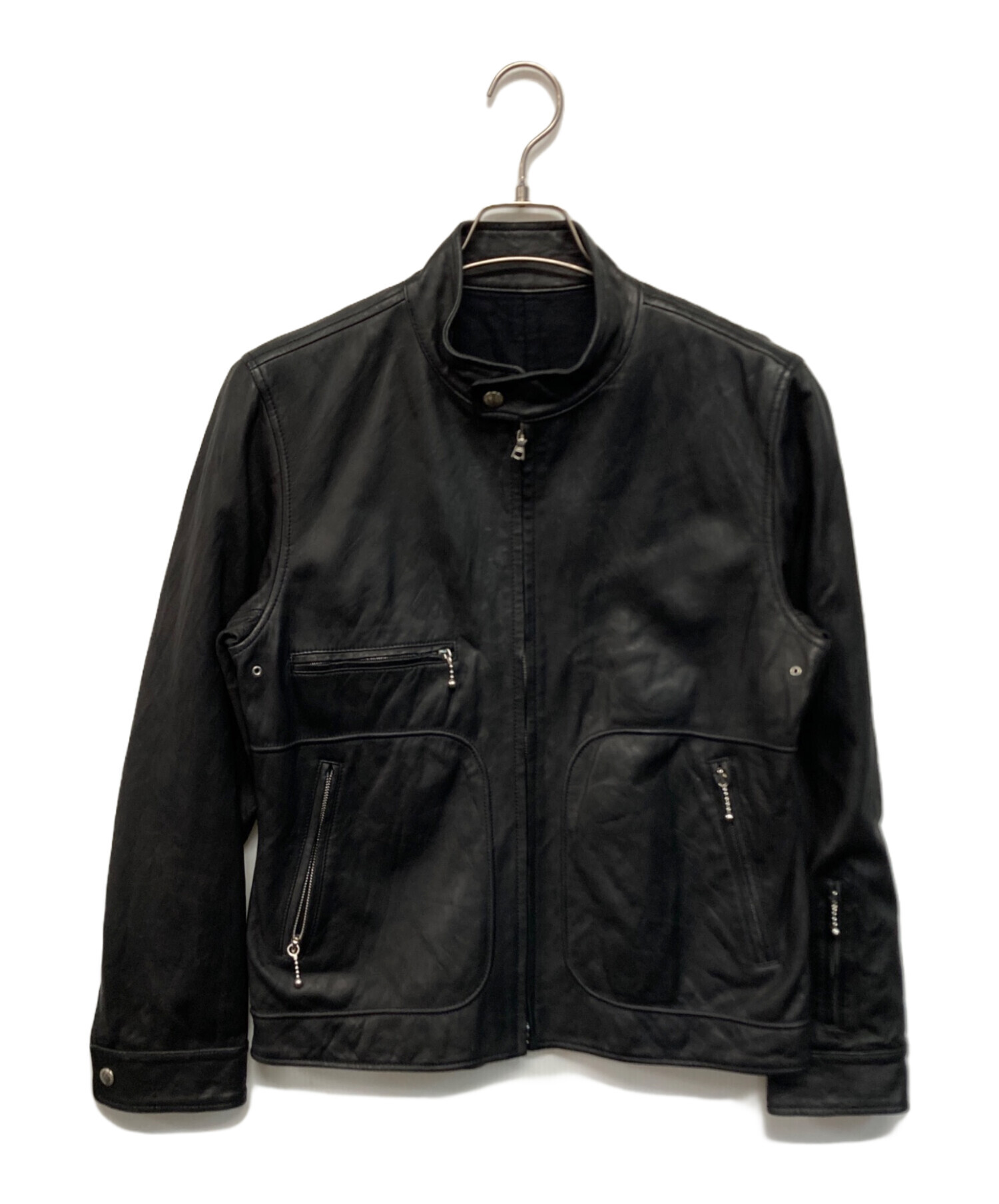 中古・古着通販】SOPH. (ソフネット) シープレザージャケット ブラック 