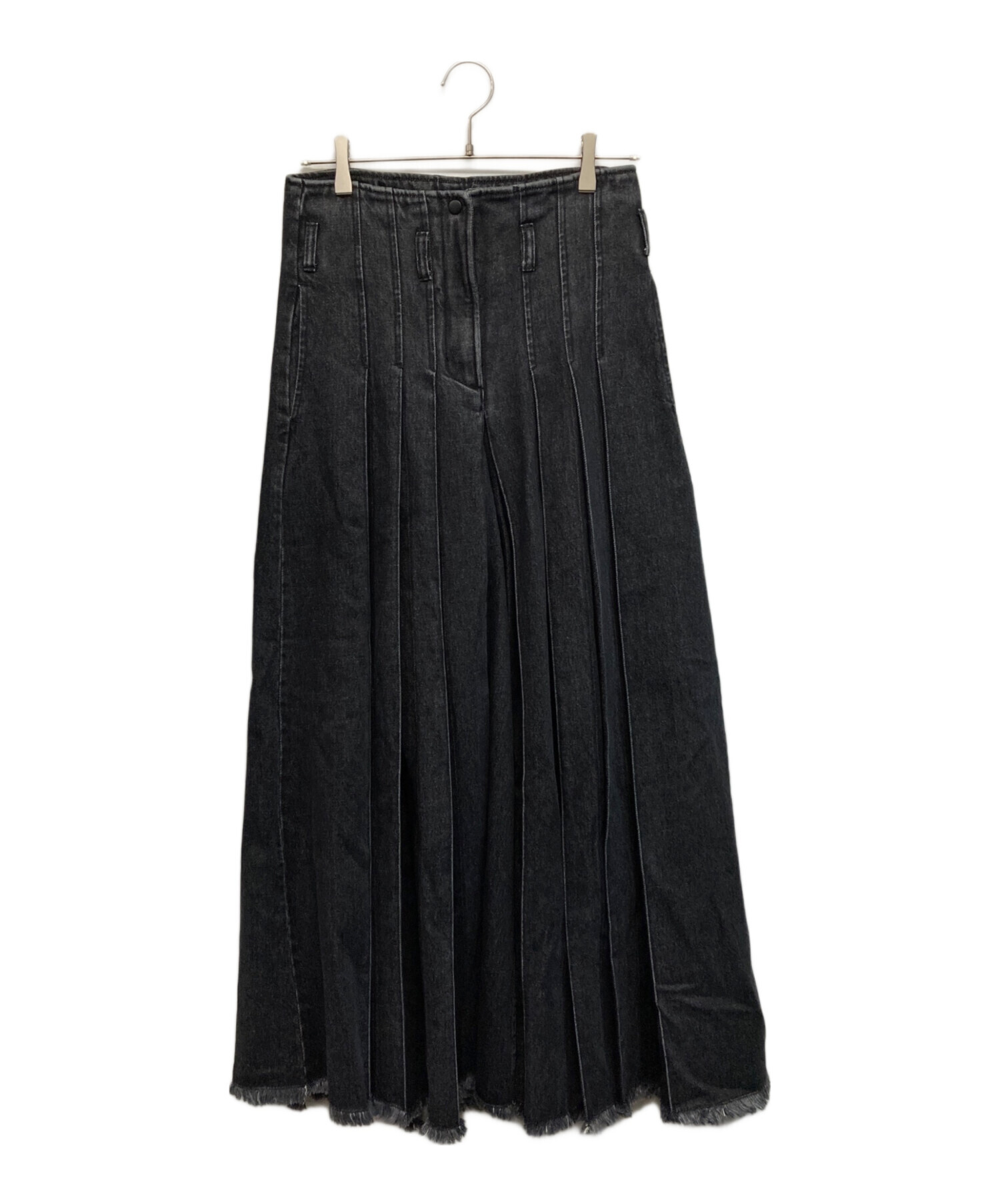 中古・古着通販】KANAME (カナメ) スケバンデニムスカート ブラック  