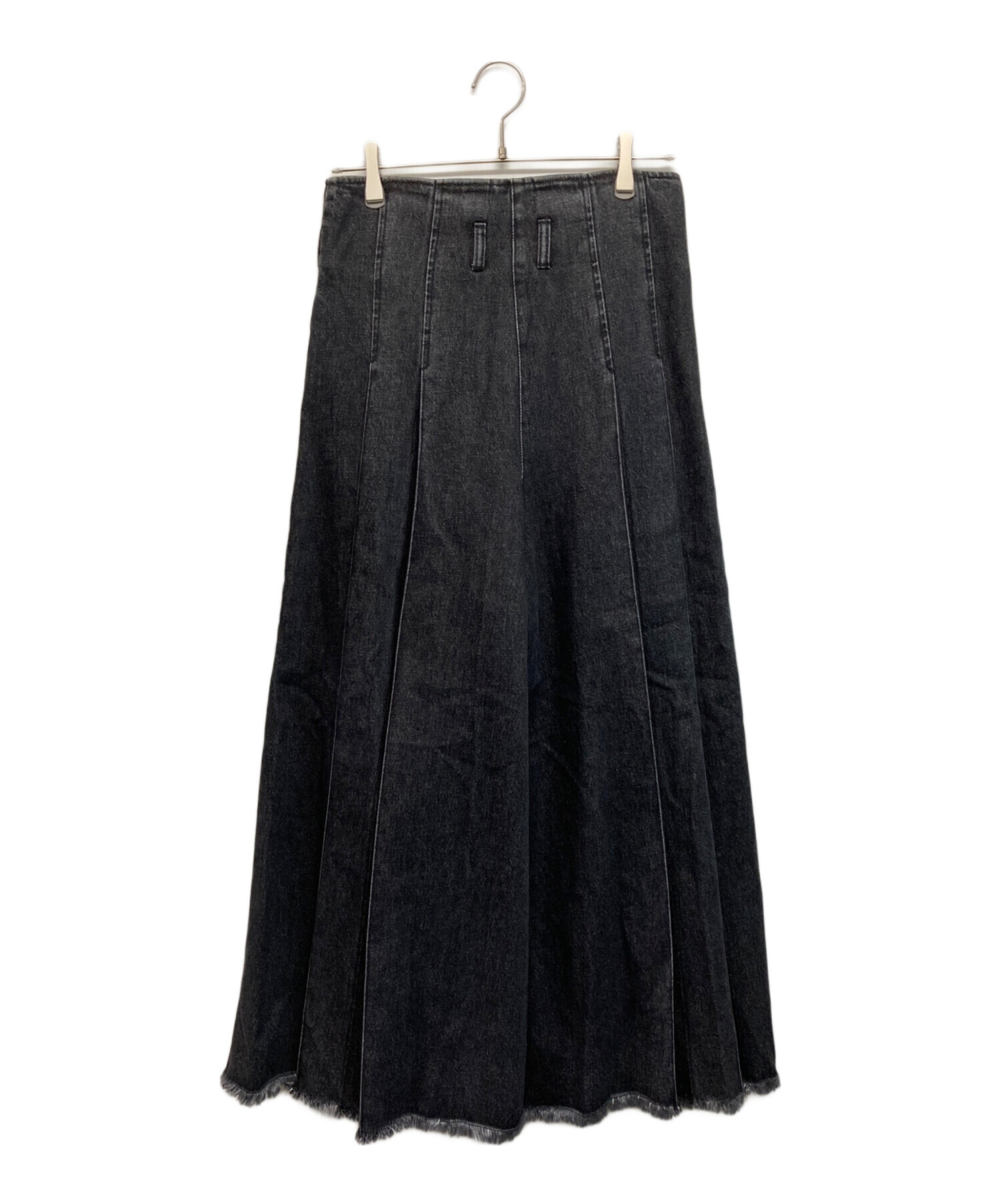 中古・古着通販】KANAME (カナメ) スケバンデニムスカート ブラック  