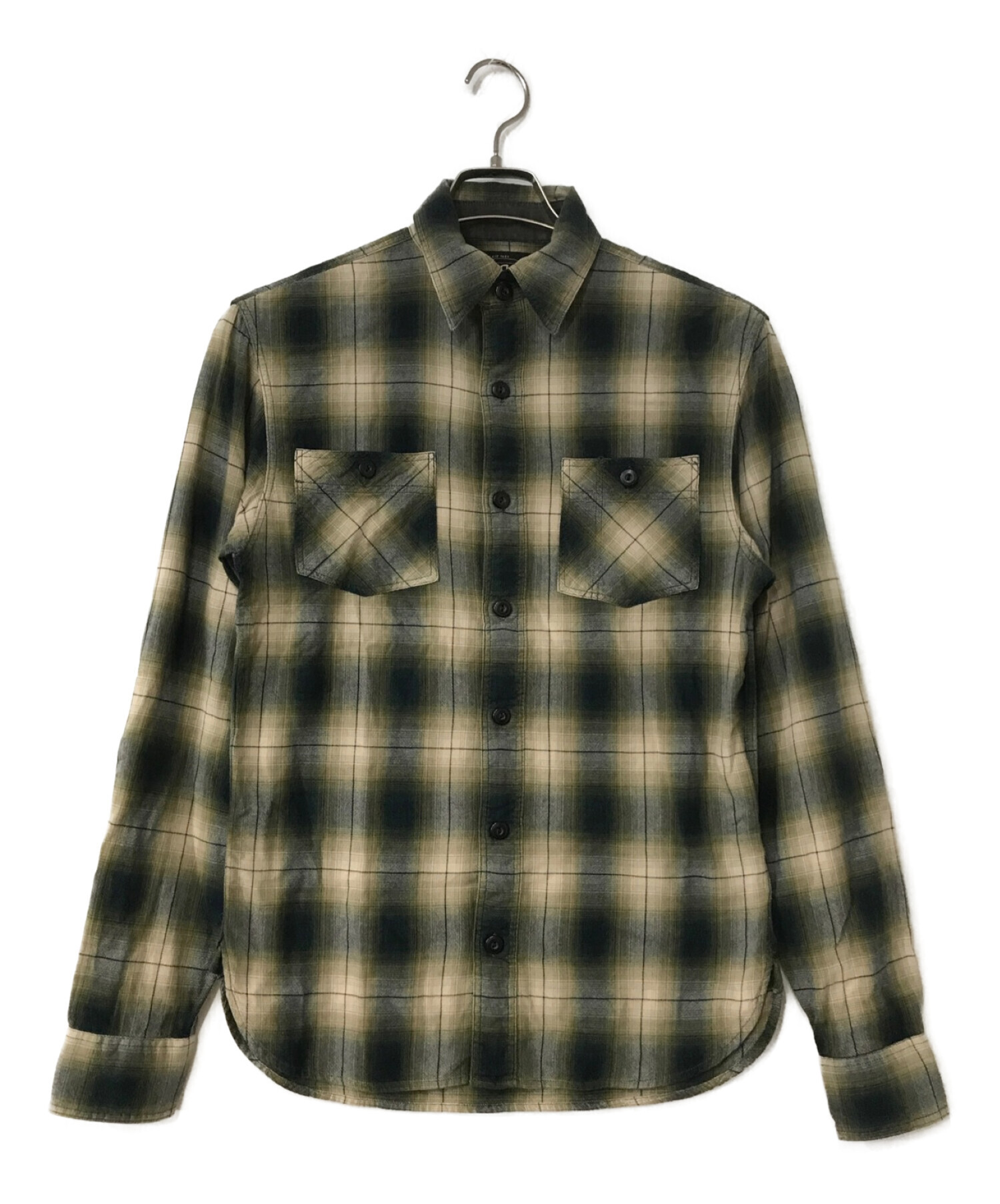 RRL (ダブルアールエル) オンブレチェックシャツ グリーン サイズ:XS