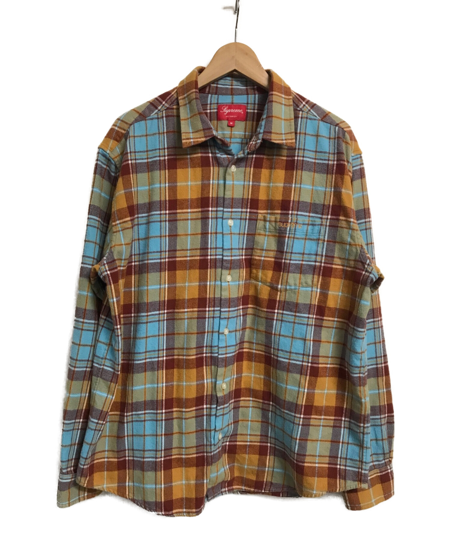 supreme  tartan flannel shirt Mサイズ