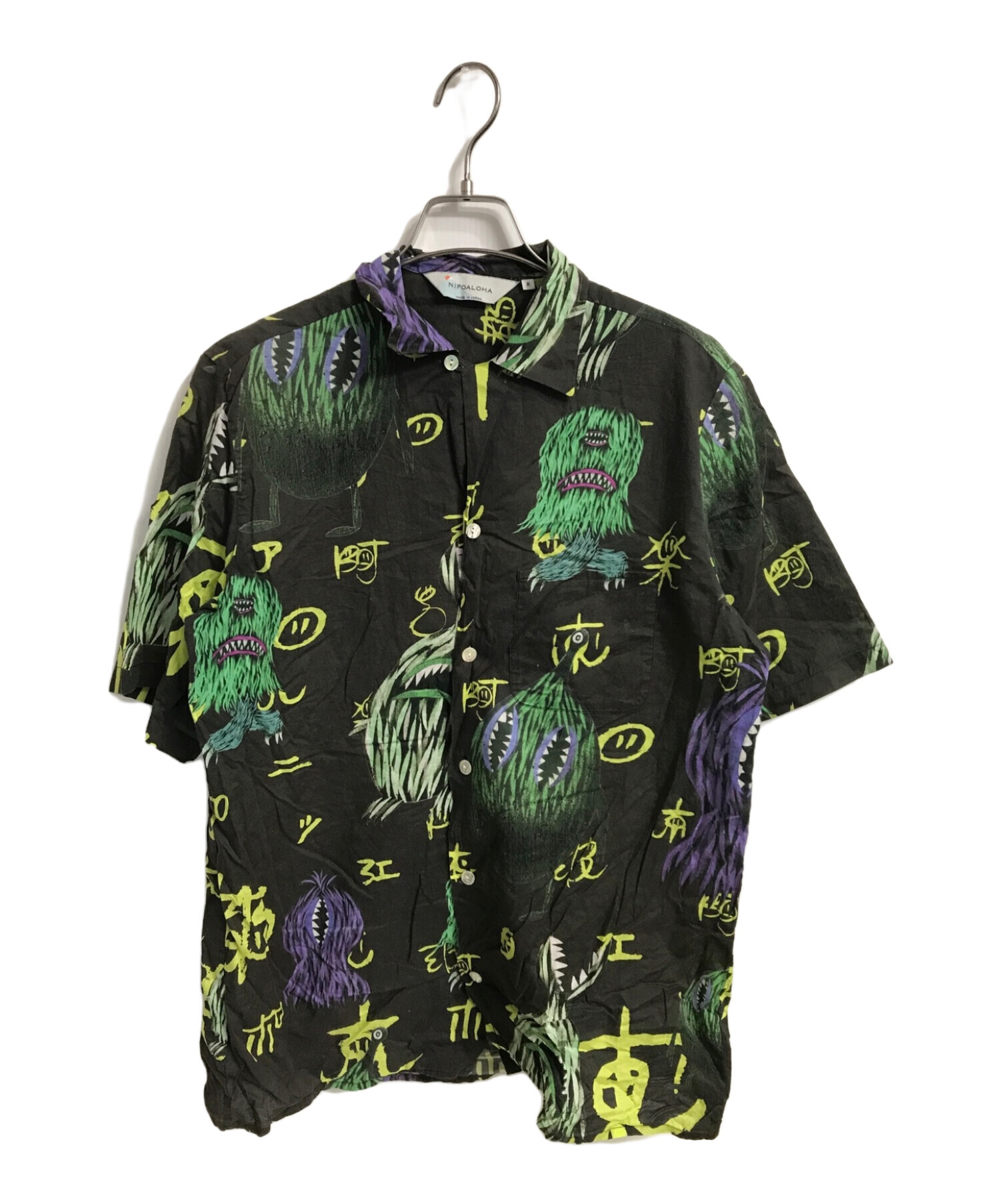 中古・古着通販】NIPOALOHA (二ポアロハ) アロハシャツ ブラック 