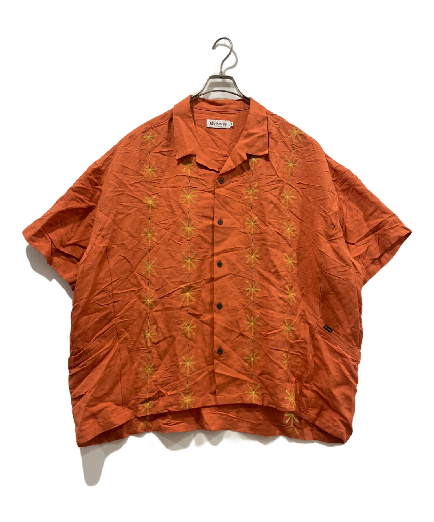 中古・古着通販】EVISEN (エビセン) FIREWORKS SHIRT オレンジ サイズ 