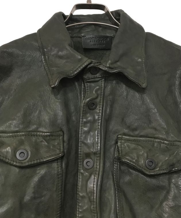SANTACROCE サンタクローチェ レザーシャツ 955254 バッファロー 本革 