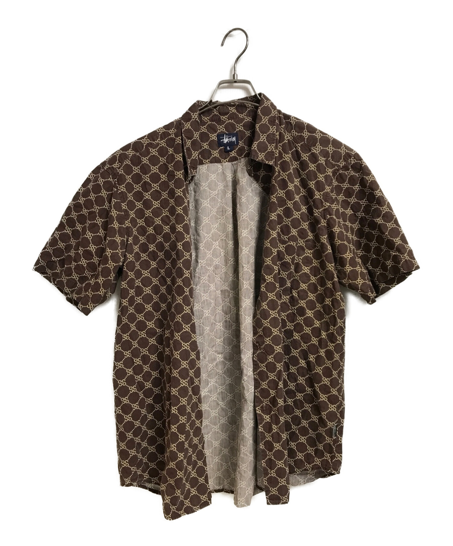 中古・古着通販】stussy (ステューシー) SSロゴモノグラムシャツ 