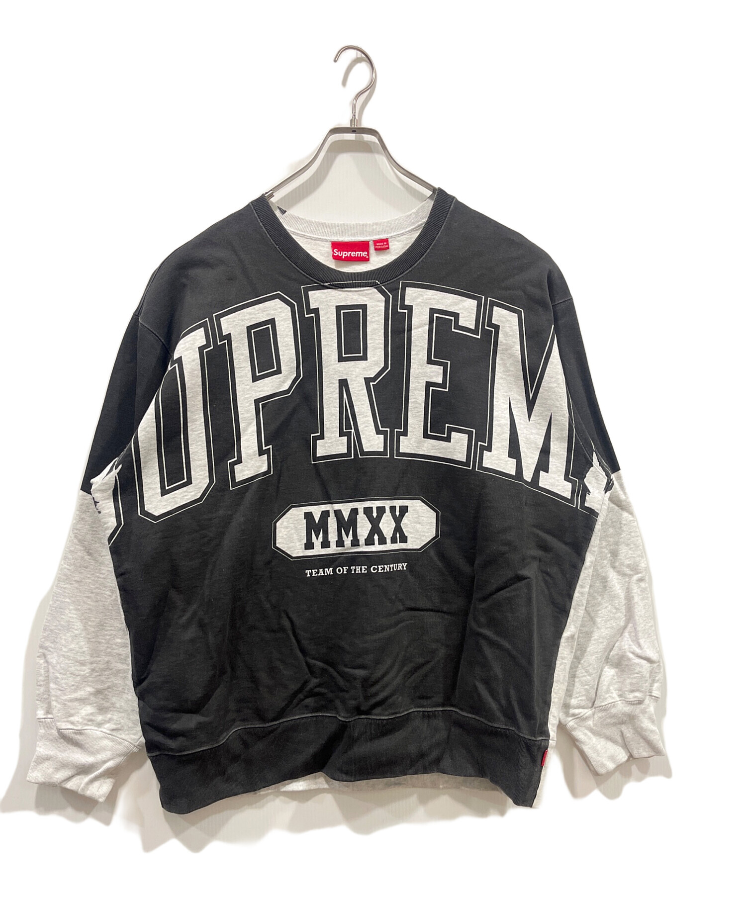 中古・古着通販】SUPREME (シュプリーム) overprint crewneck グレー 