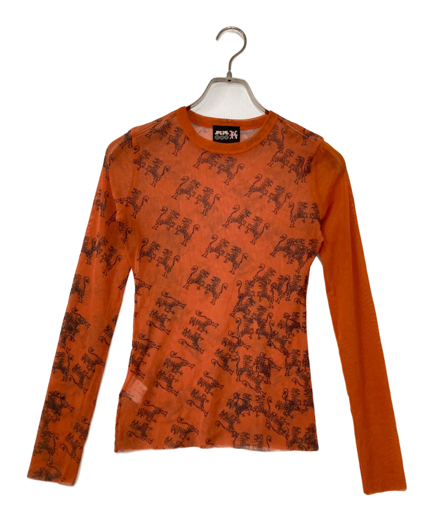 Jean Paul GAULTIEN 赤 メッシュ 長袖 トップス Jean Paul GAULTIEN 赤 メッシュ 長袖 トップス