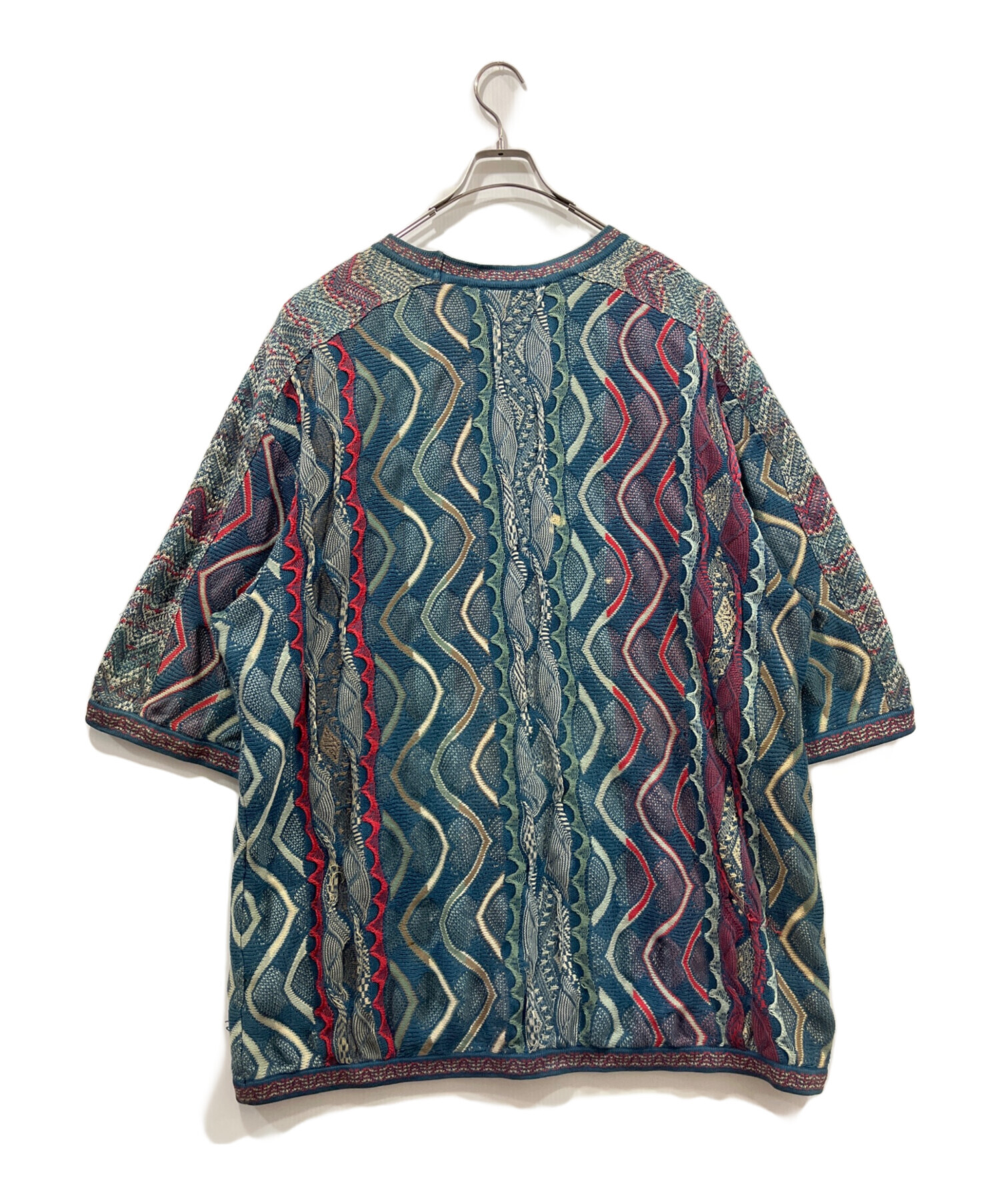 中古・古着通販】COOGI (クージー) 3Dニットtシャツ ブルー サイズ:4X 