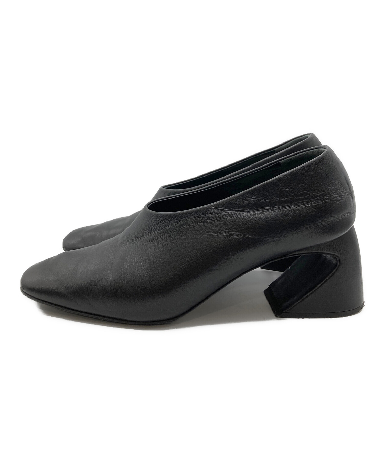 中古・古着通販】JIL SANDER (ジルサンダー) レザーパンプス ブラック 