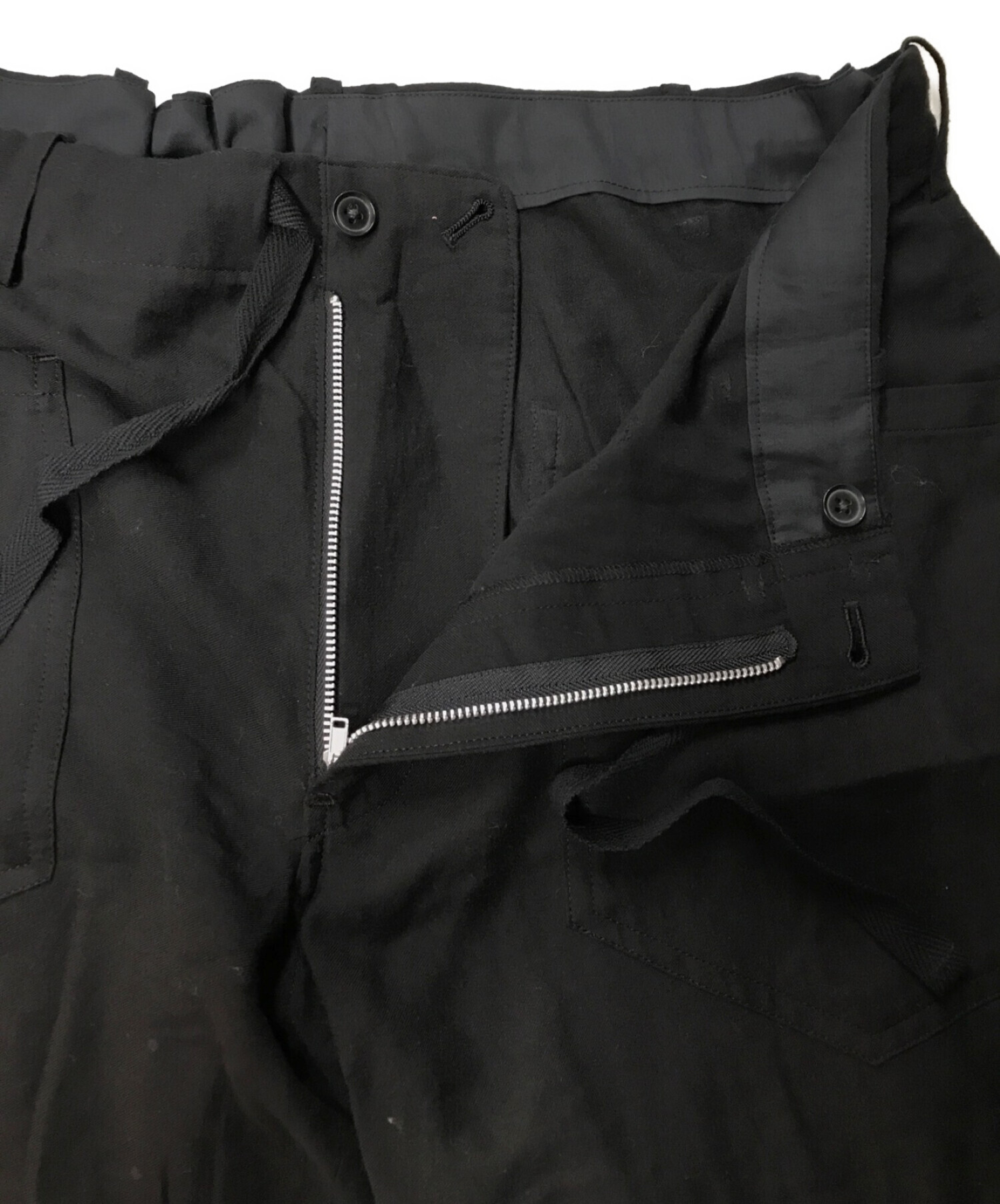 Yohji Yamamoto pour homme (ヨウジヤマモトプールオム) フロントポケットパンツ ブラック サイズ:3