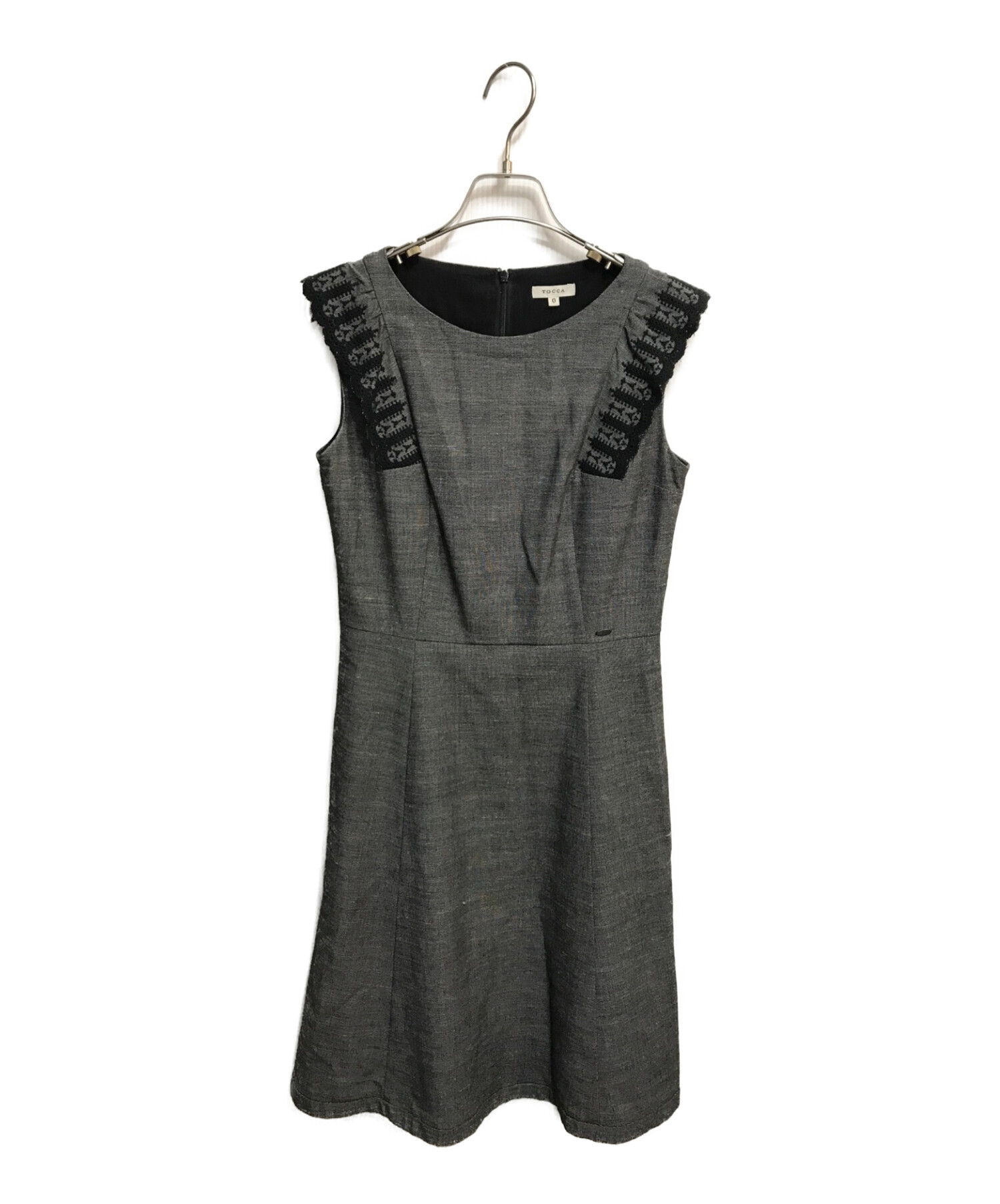 中古・古着通販】TOCCA (トッカ) ジャケットワンピースセット グレー  