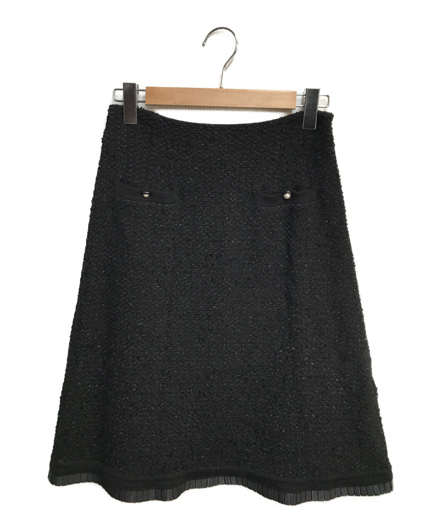 中古・古着通販】FOXEY (フォクシー) Day Knit Tweed Setup ブラック 