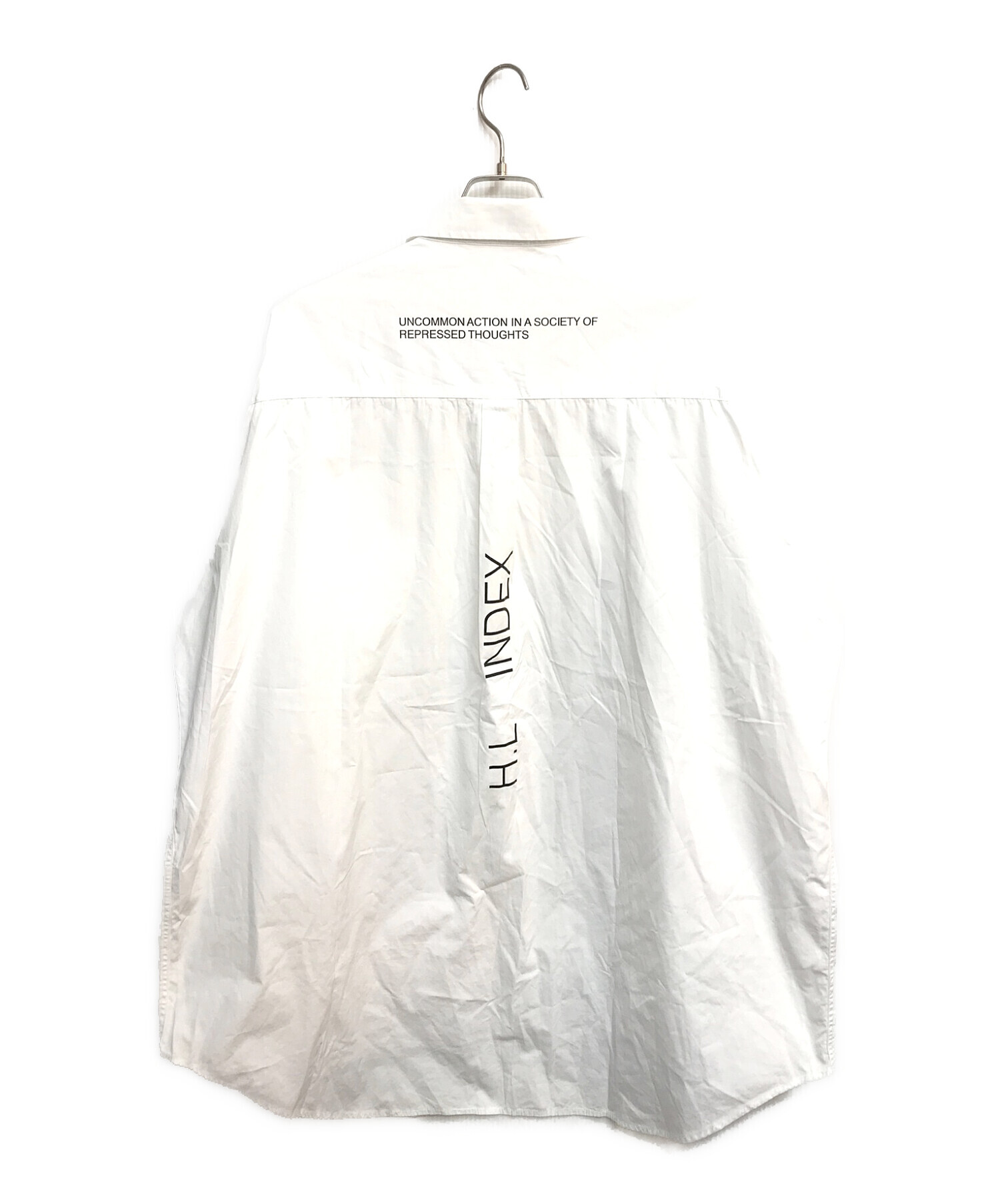 HELMUT LANG (ヘルムートラング) オーバーサイズプリントシャツ ホワイト サイズ:L/L