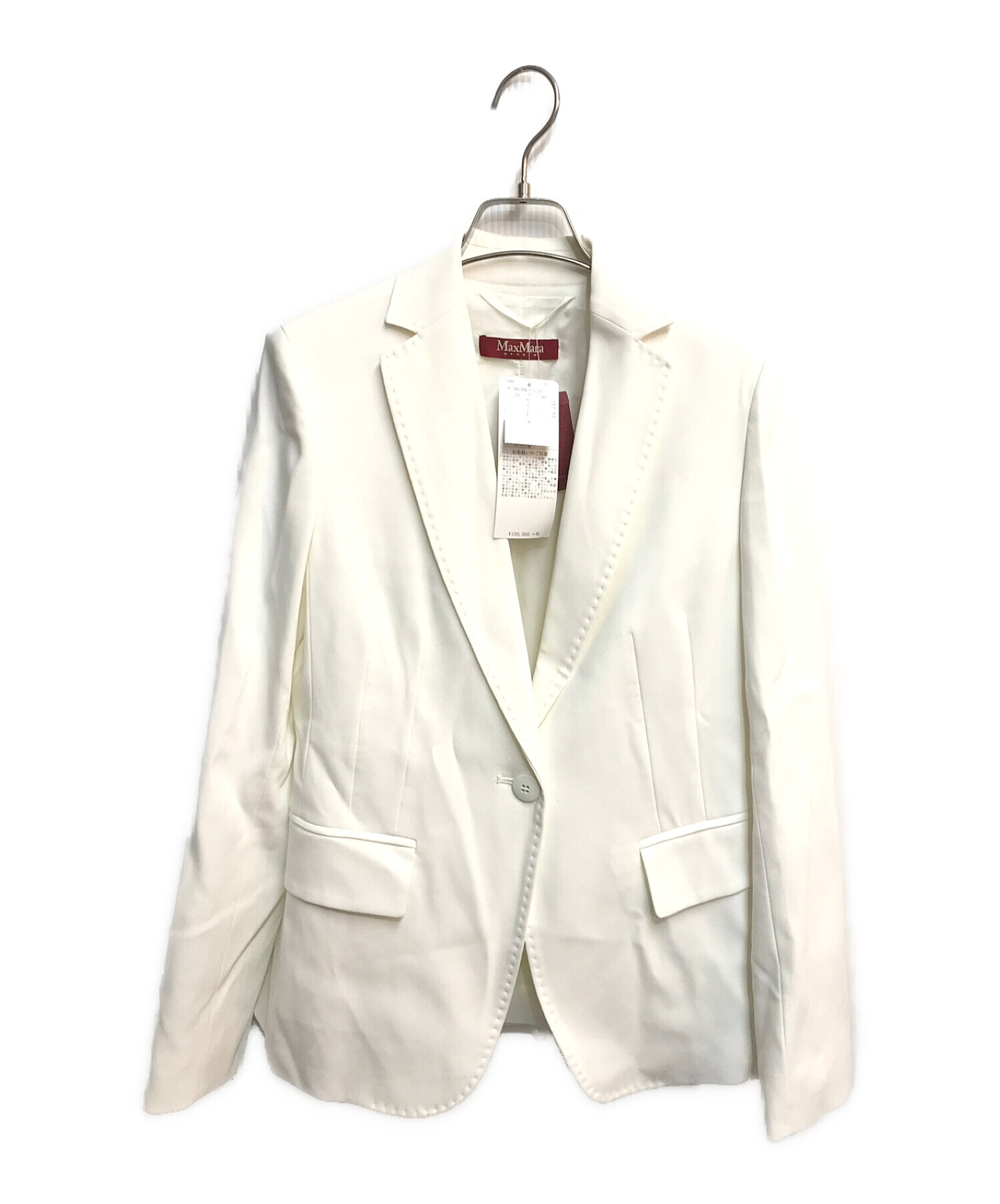MaxMara (マックスマーラ) テーラードジャケット ホワイト サイズ:J40