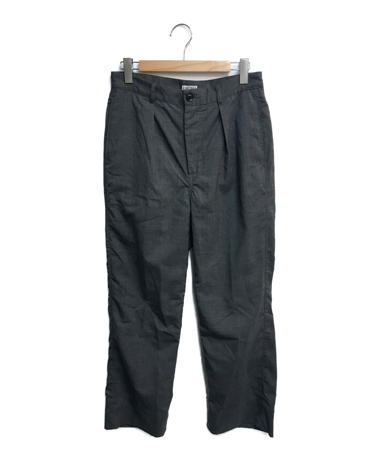 RAKINES (ラキネス) Tropical cloth 1tuck pants/トロピカルクロスワンタックパンツ グレー サイズ:2