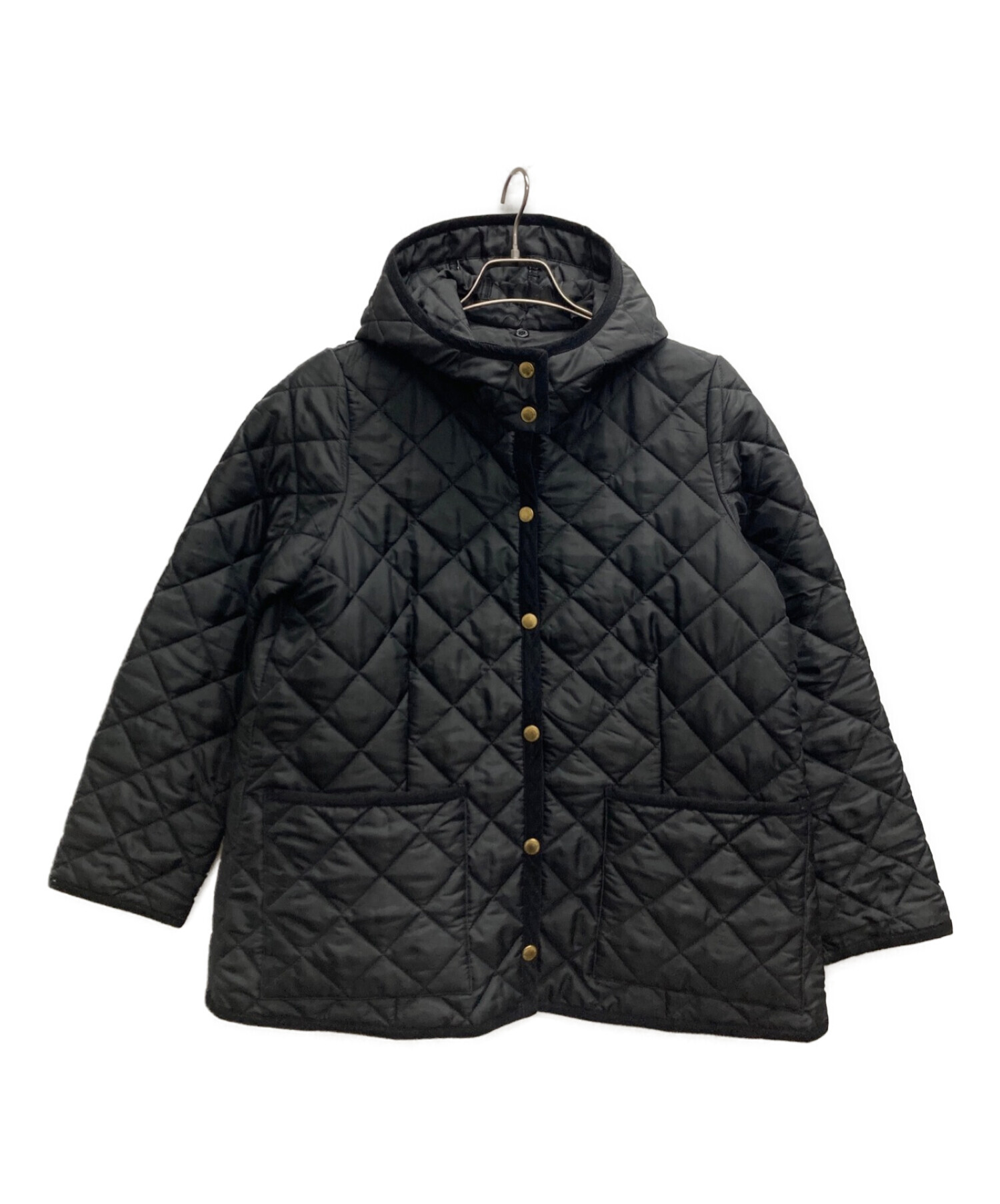 Traditional Weatherwear (トラディショナルウェザーウェア) フード付キルティングジャケット ブラック サイズ:38